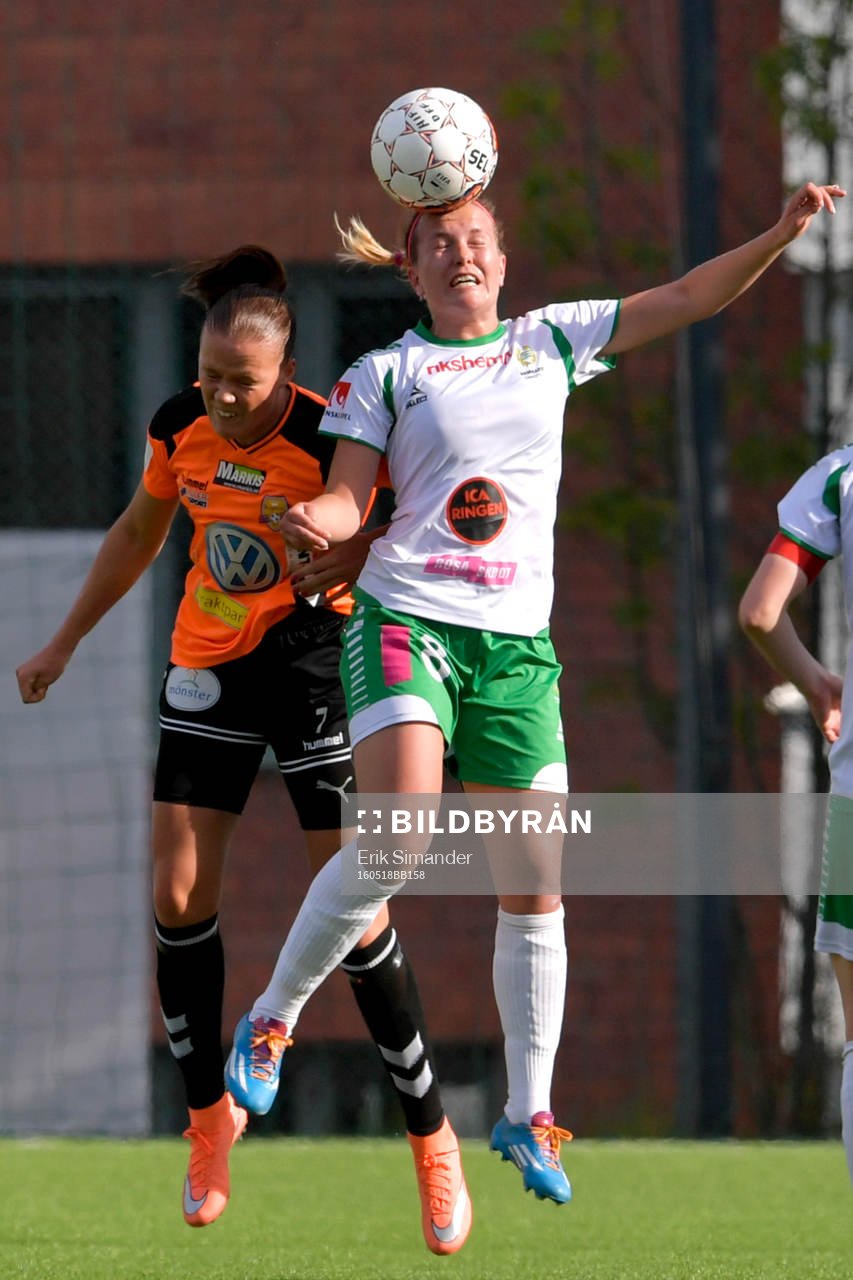 Hammarbys Frida Sjöberg och Kungsbackas Ida Pettersson