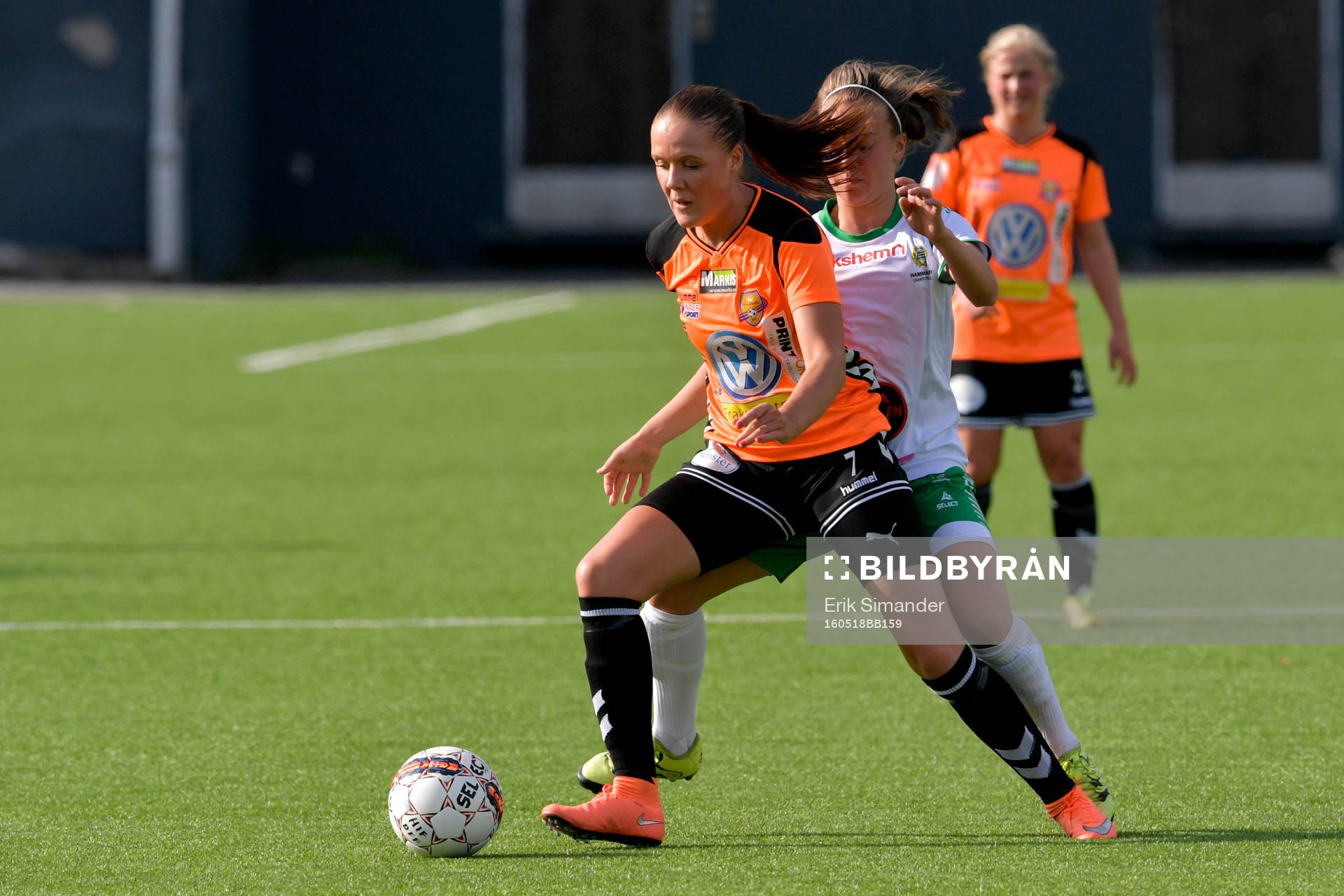 Kungsbackas Ida Pettersson under fotbollsmatchen i Elitettan mellan Hammarby och Kungsbacka den 18 maj 2016 i Stockholm. 