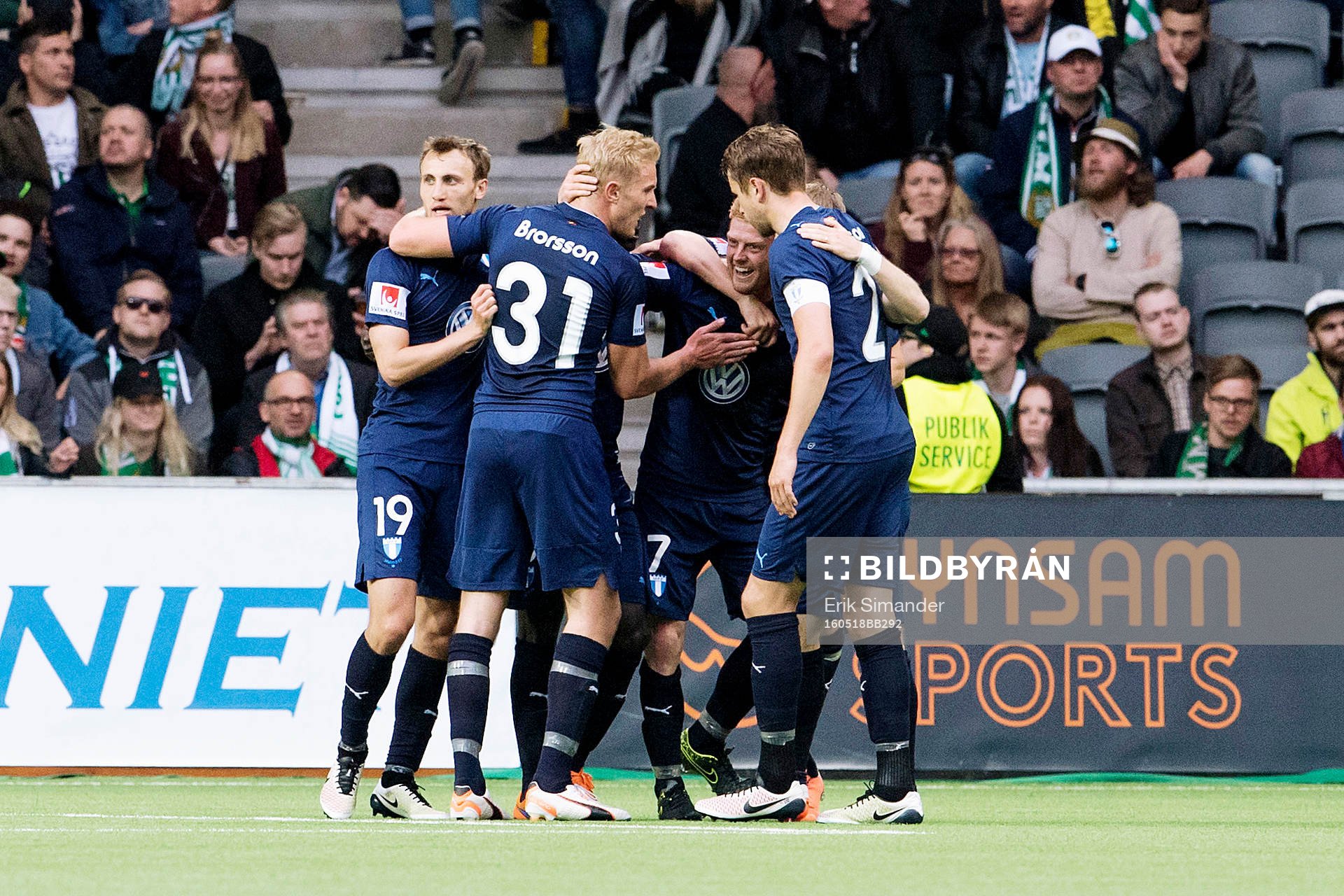 Malmö FFs spelare jublar