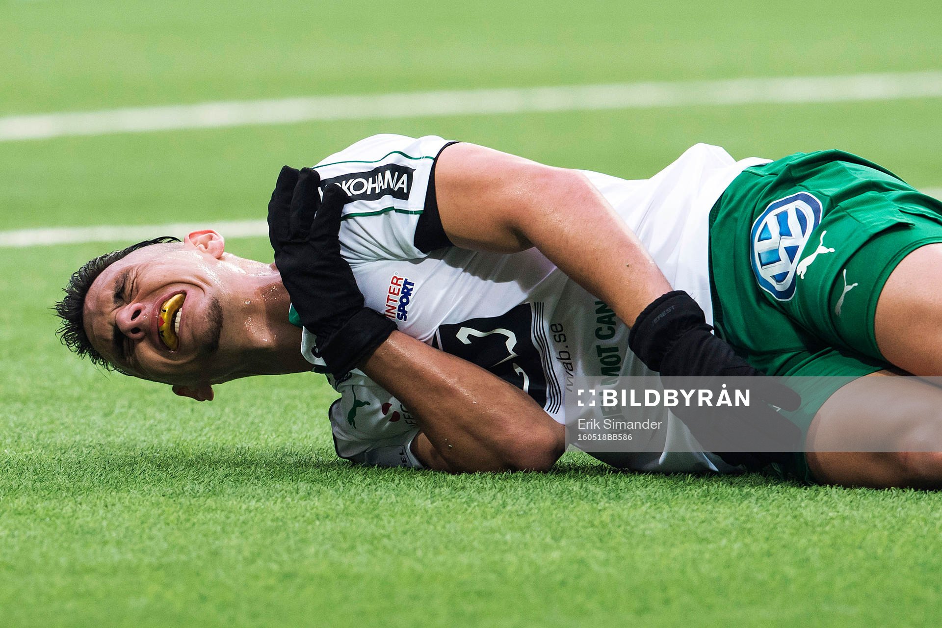 Hammarbys Alexssander Medeiros de Azeredo grinar illa