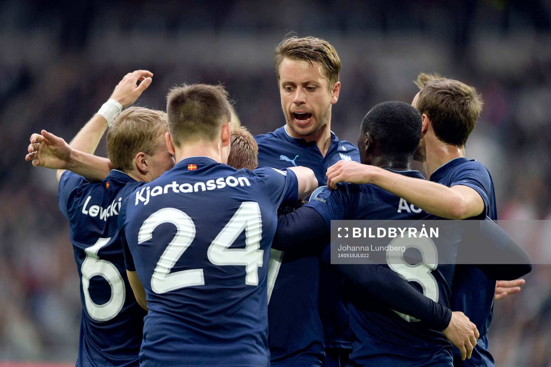 Malmö FFs Oscar Lewicki, Vidar Örn Kjartansson, Anders
