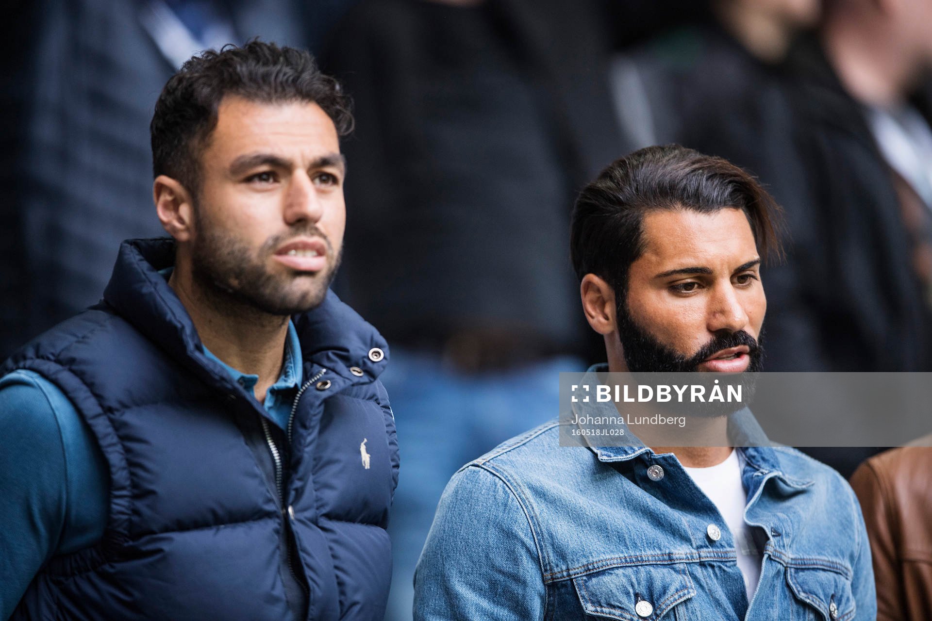 Hammarbys Imad Khalili och Stefan Batan på läktaren
