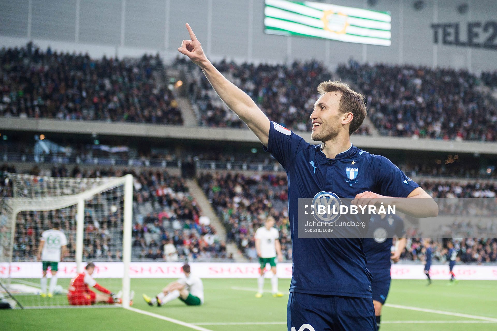 Malmö FFs Magnus Wolff Eikrem jublar