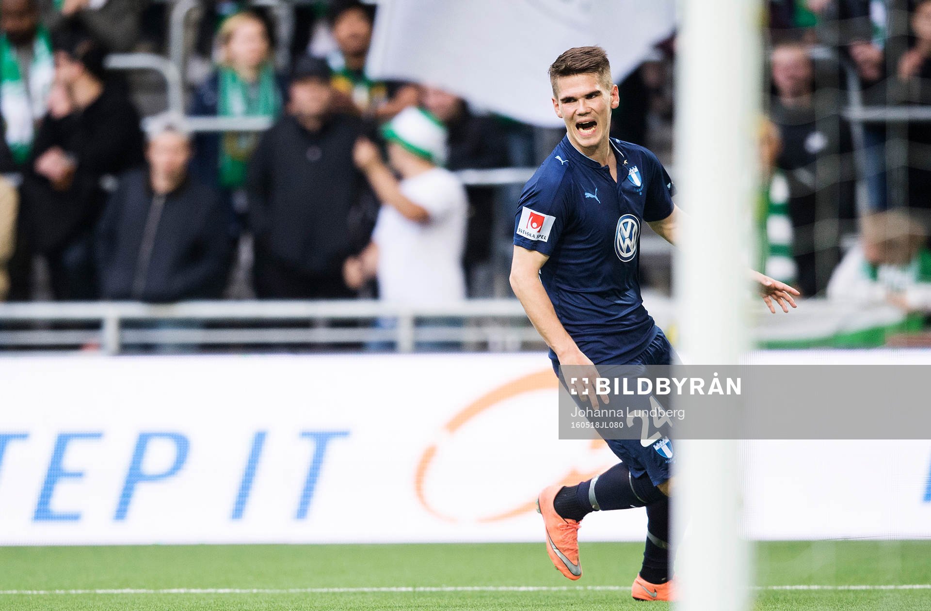 Malmö FFs Vidar Örn Kjartansson reagerar