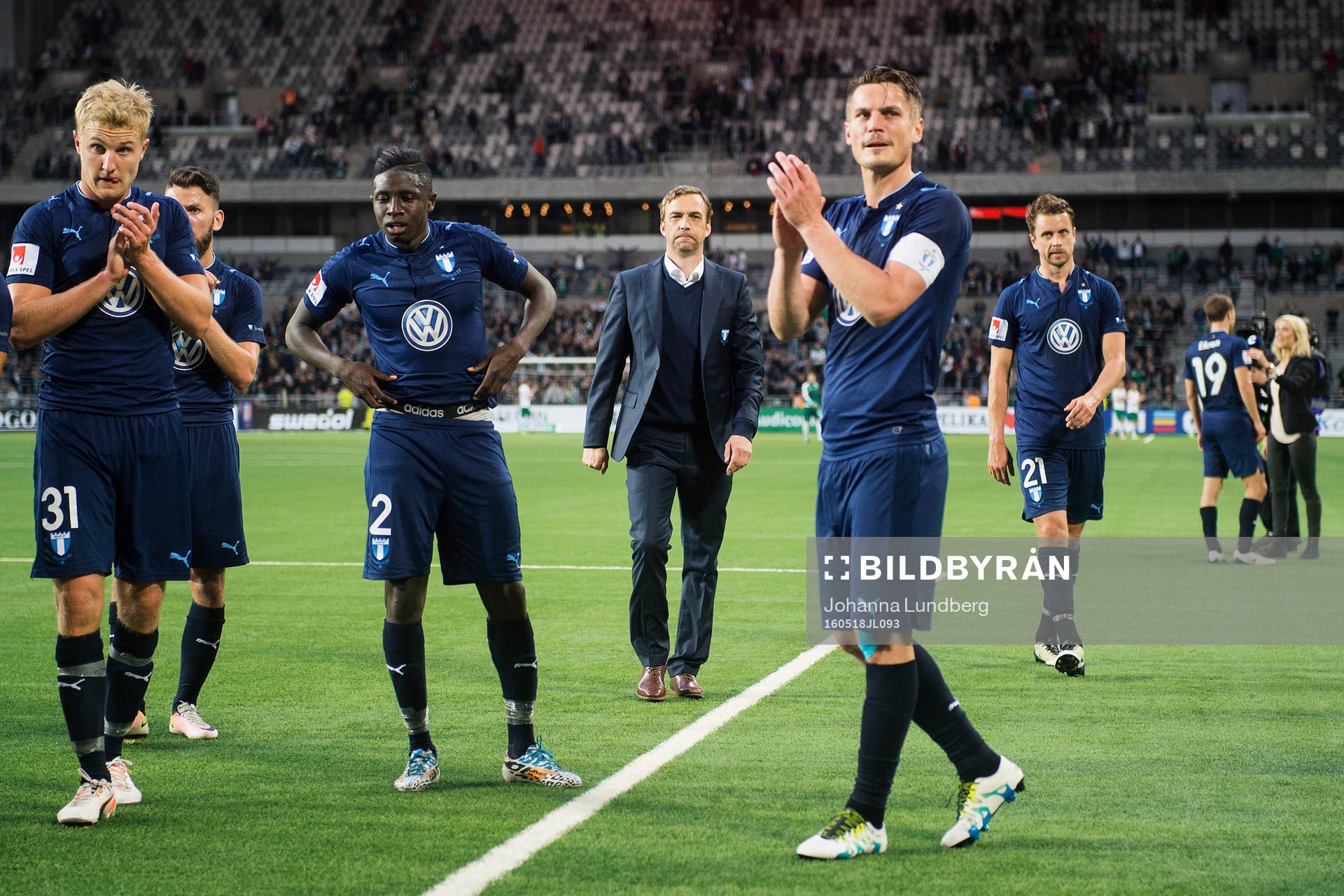 Malmö FFs tränare Allan Kuhn med Franz Brorsson, Pa