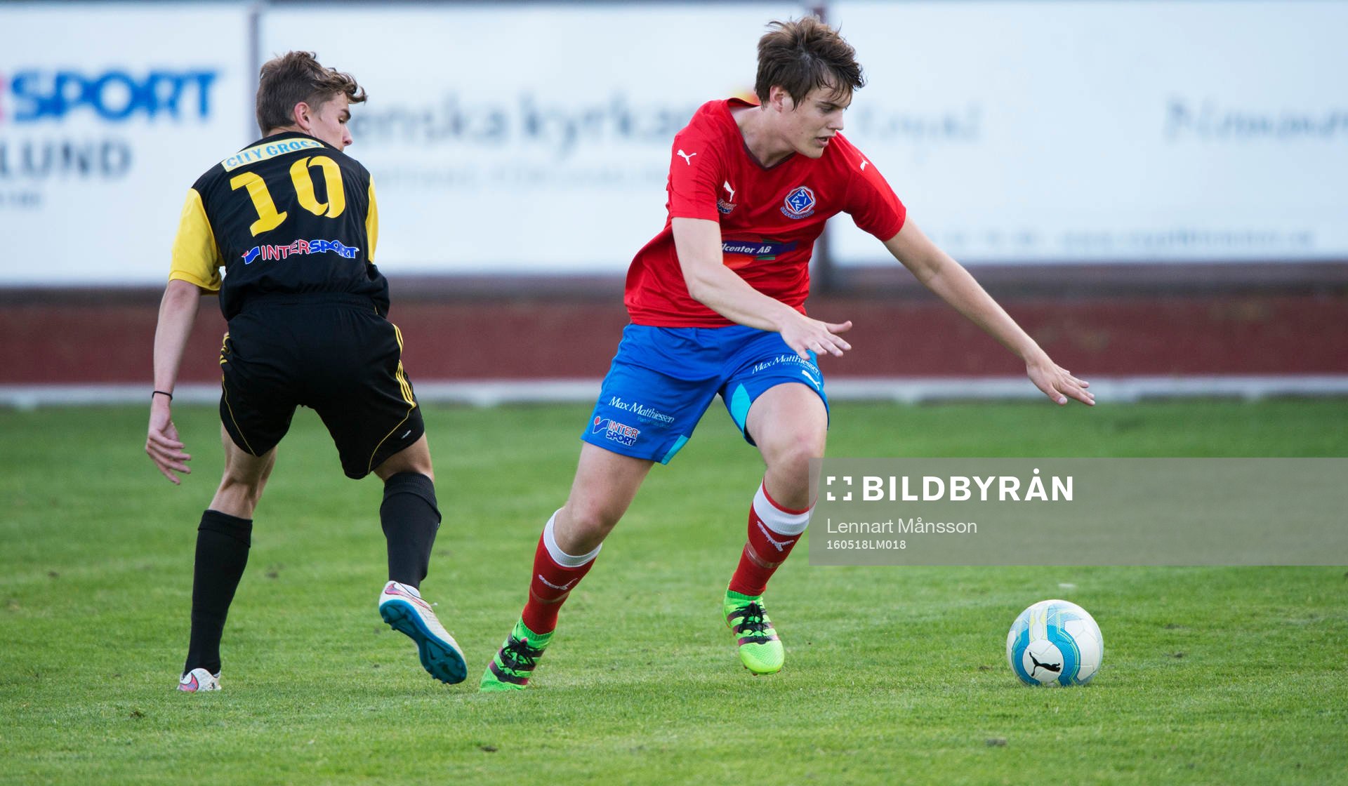 IFK Hässleholms Elliott Nilsson i matchen i DM mellan
