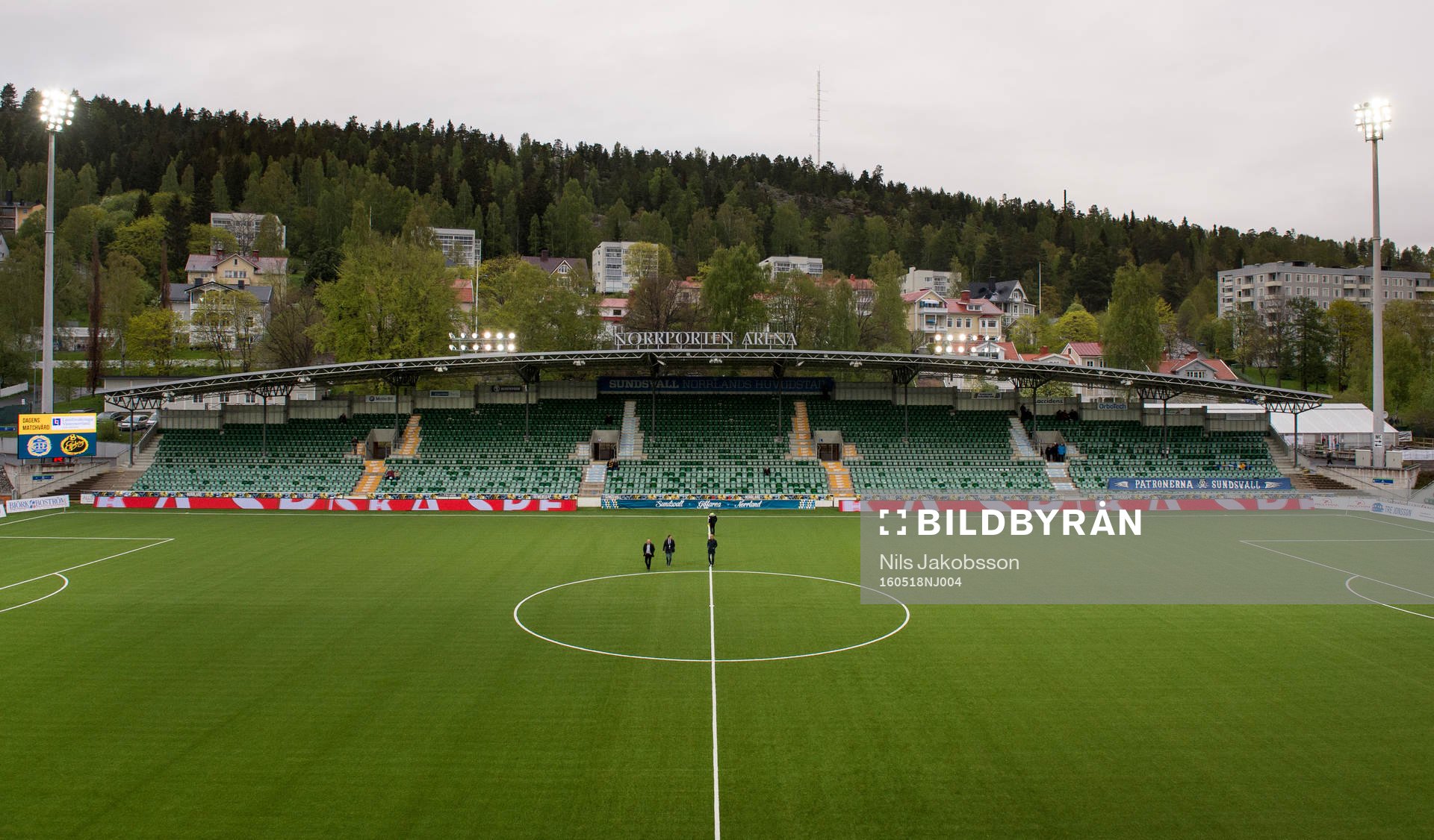 Norrporten arena innan fotbollsmatchen i Allsvenskan mellan