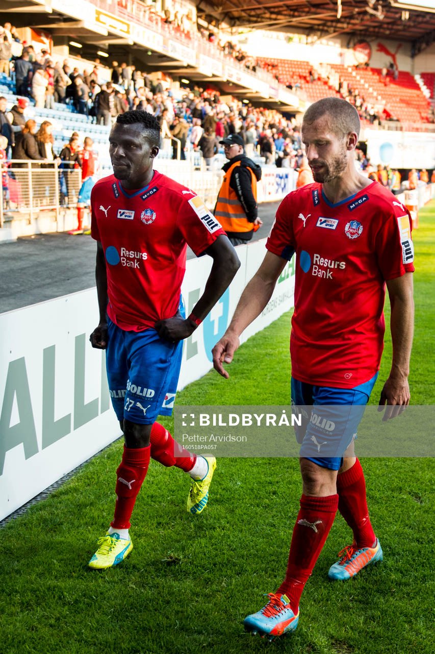 Helsingborgs Lalawélé Atakora och Christoffer Andersson