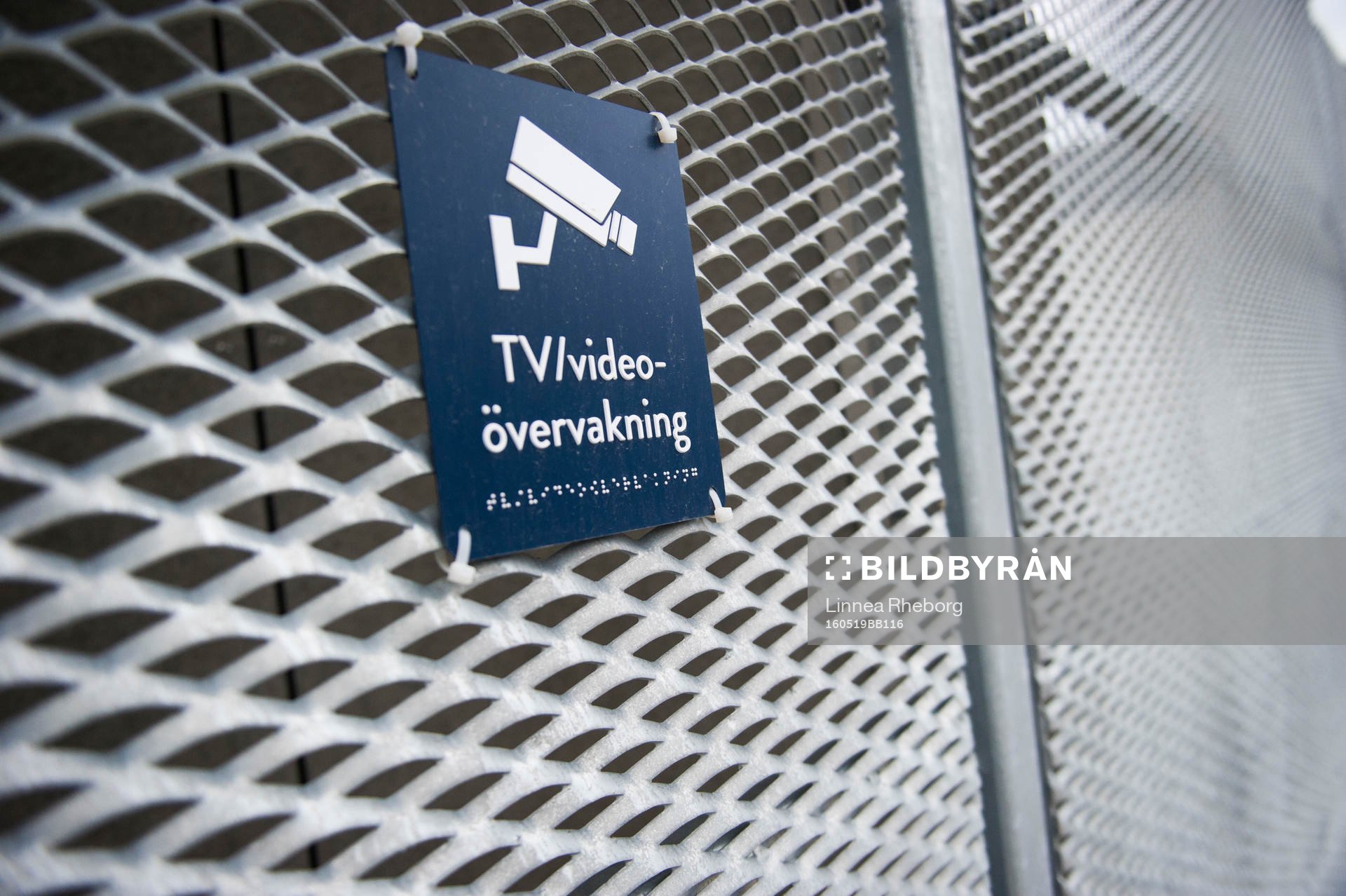 En skylt som visar att området kameraövervakas