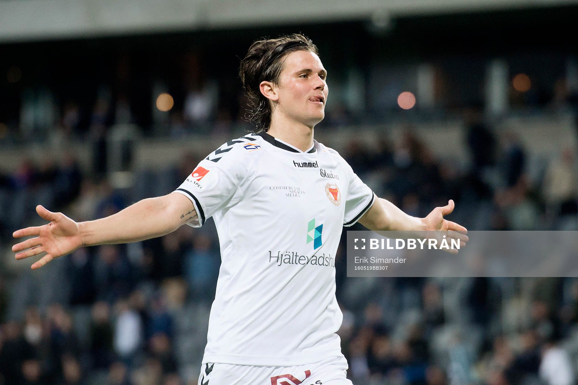 Kalmars Marcus Antonsson jublar efter 0-3 under fotbollsmatchen i Allsvenskan mellan Djurgården och Kalmar den 19 maj 2016 i Stockholm. 