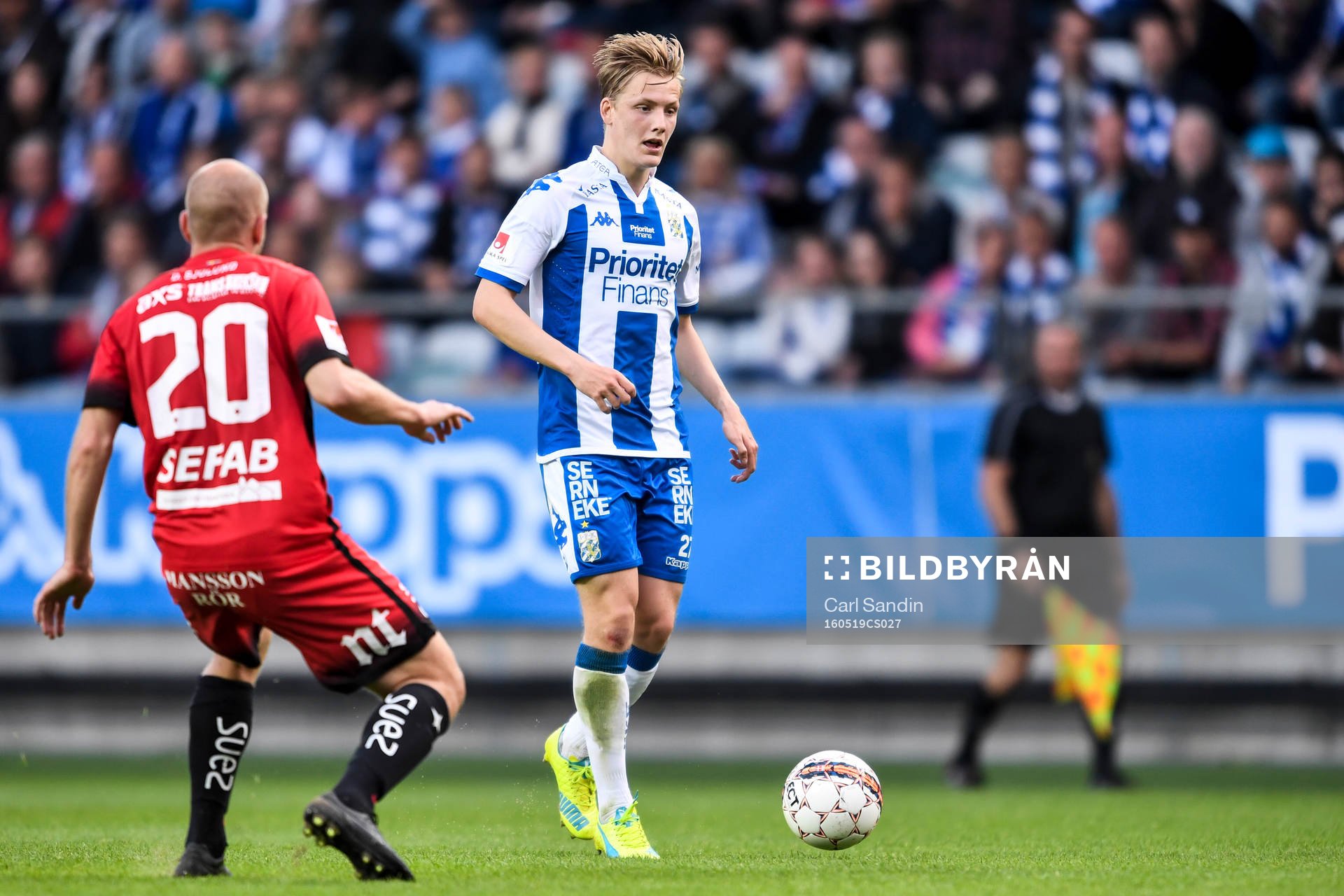 Norrköpings Daniel Sjölund och IFK Göteborgs Billy