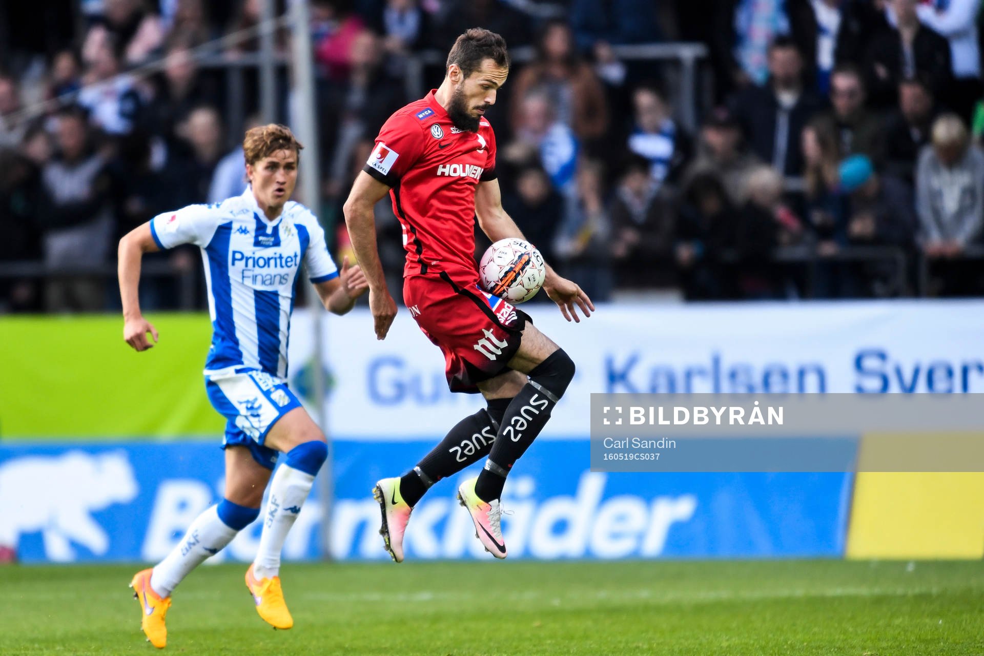 IFK Göteborgs Thomas Rogne och Norrköpings Emir Kujovic