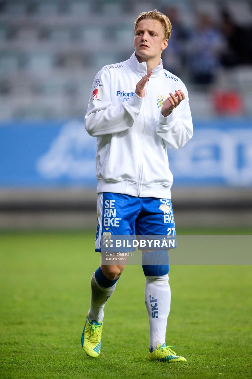 IFK Göteborgs Billy Nordström med lindat knä