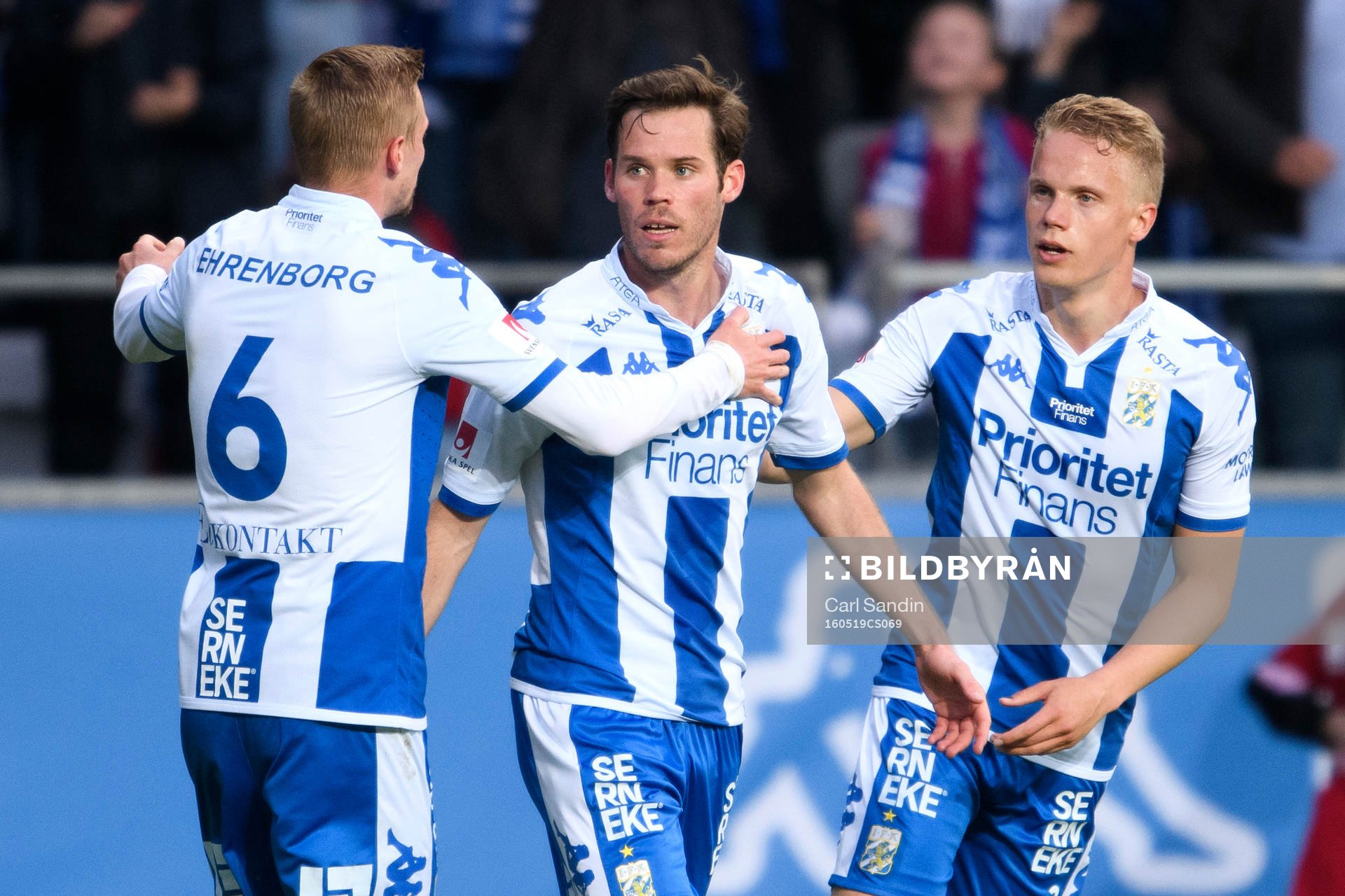 IFK Göteborgs Sebastian Eriksson, Emil Salomonsson och