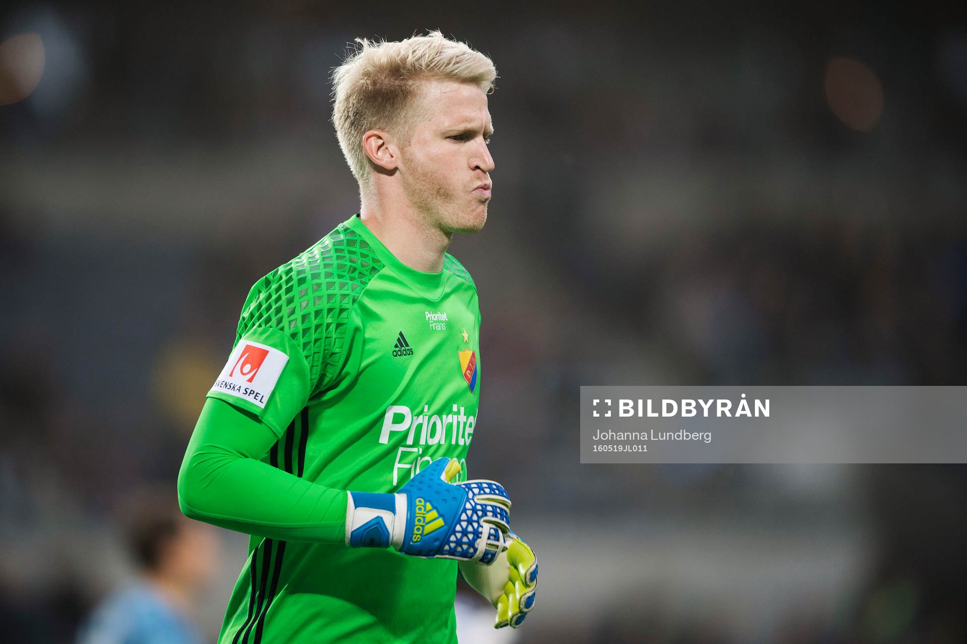 Djurgårdens målvakt Hampus Nilsson deppar