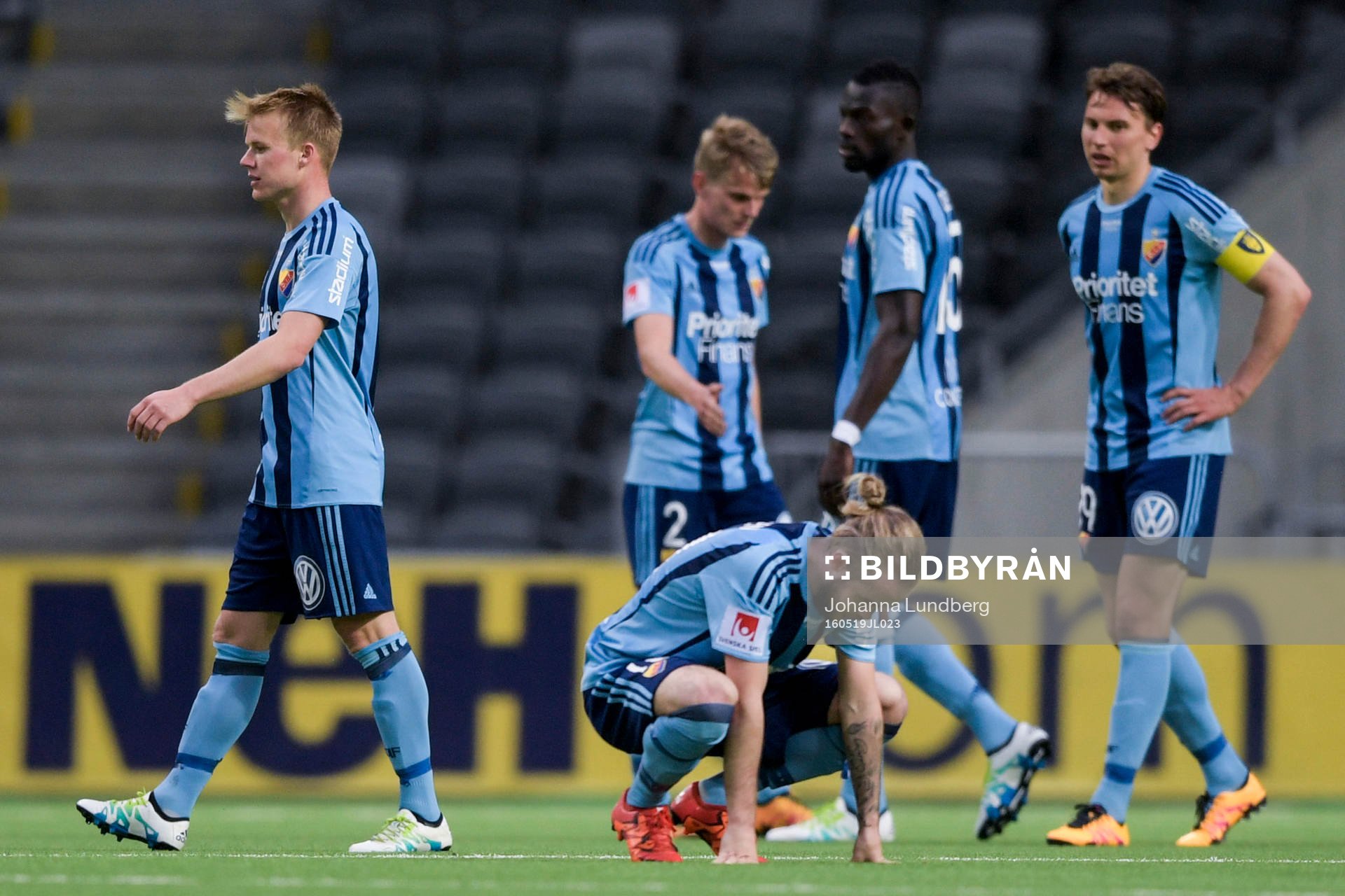 Djurgårdens spelare deppar