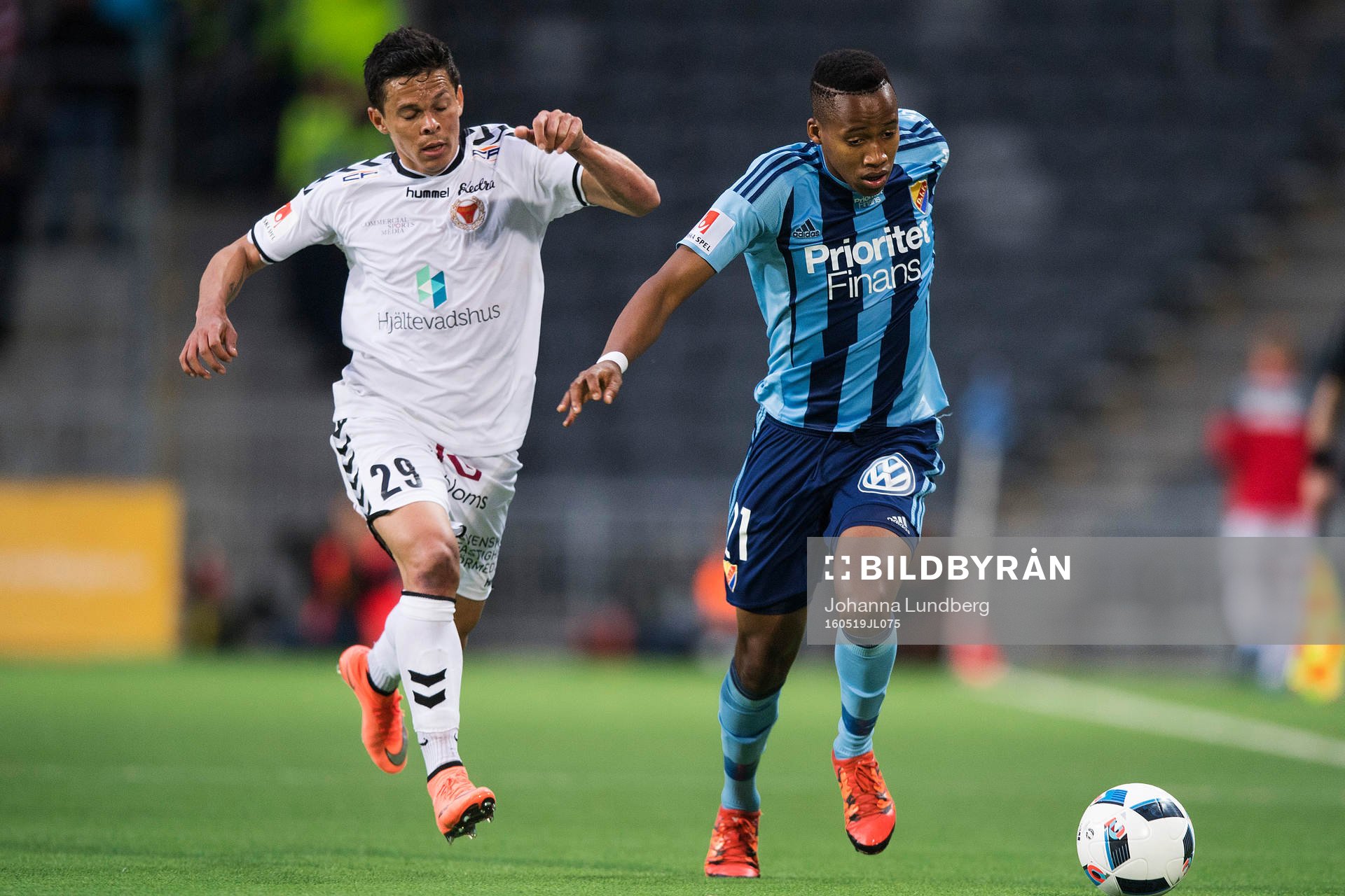 Kalmars Romário Pereira Sipião och Djurgårdens Mihlali