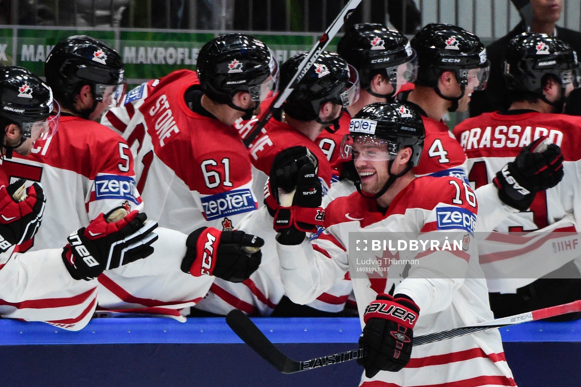 Kanadas Max Domi jublar med båset