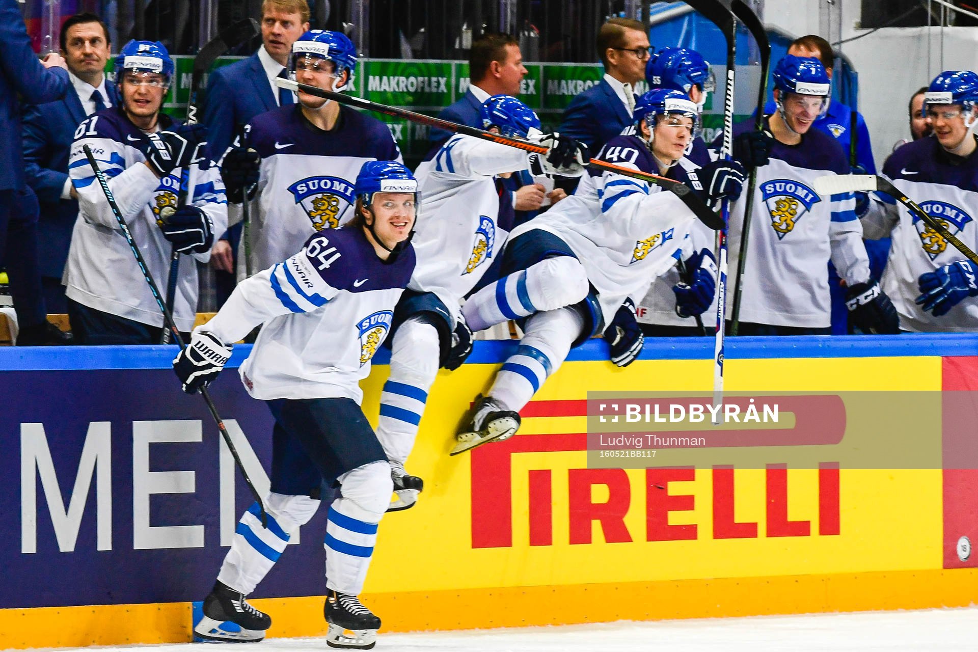 Finalnads spelare jublar