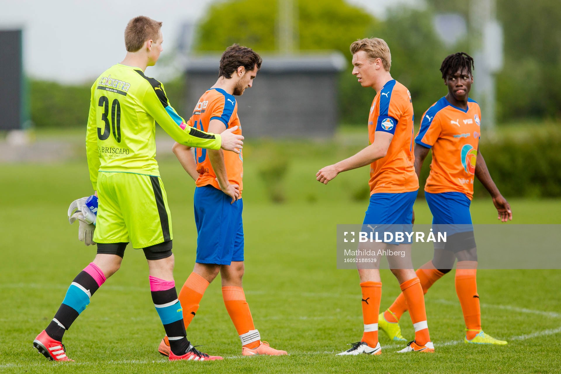 Vejbys målvakt Erik Fältström, Mario Gadza, Linus