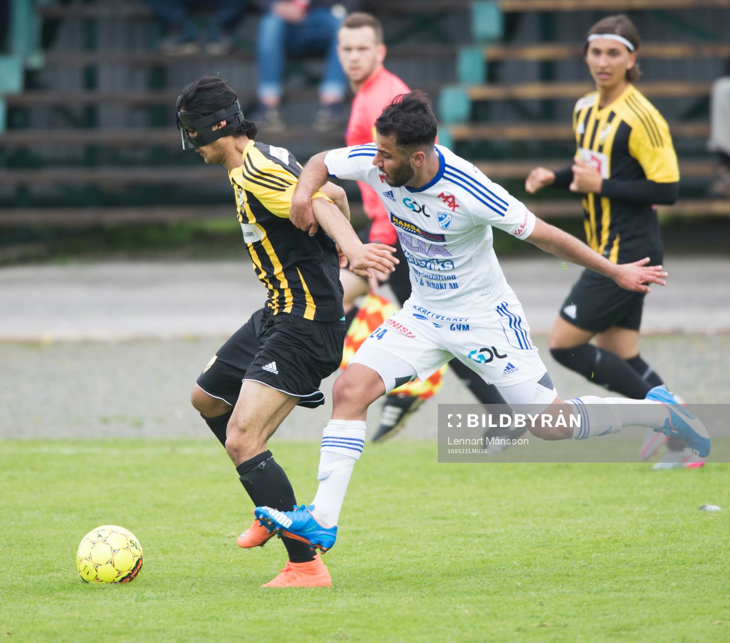 IFK Hässleholms Ameer Naseer i matchen i division 2 mellan IFK Hässleholm och IFK Berga i Hässleholm 21 maj  2016.