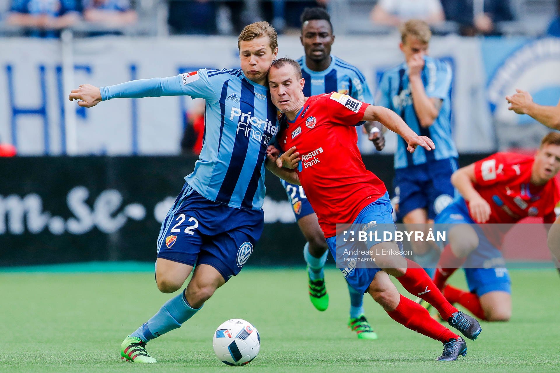 Djurgårdens Jesper Karlström och Helsingborgs Carl Wede