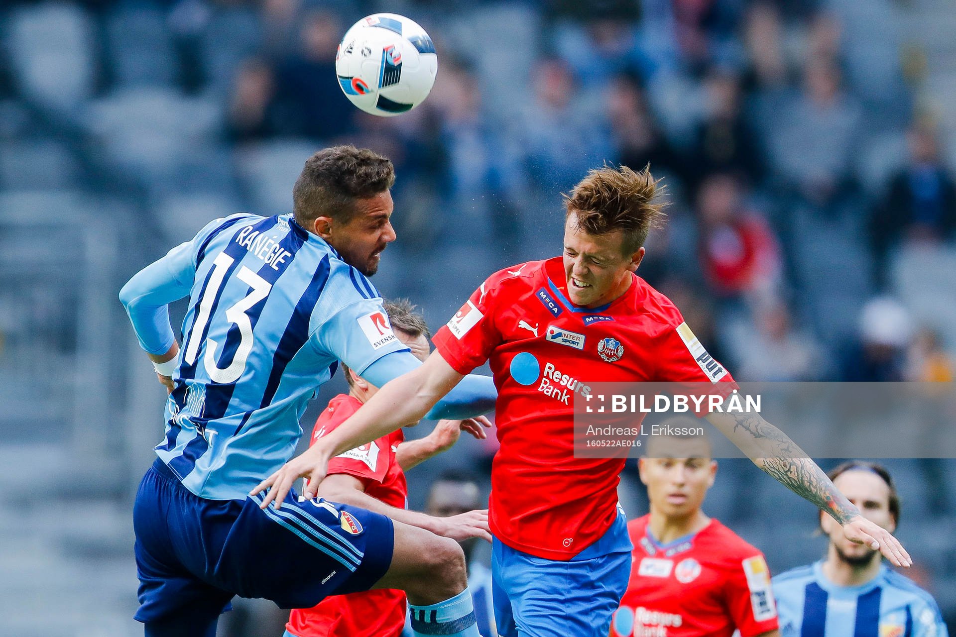 Djurgårdens Mathias Ranegie och Helsingborgs Alexander