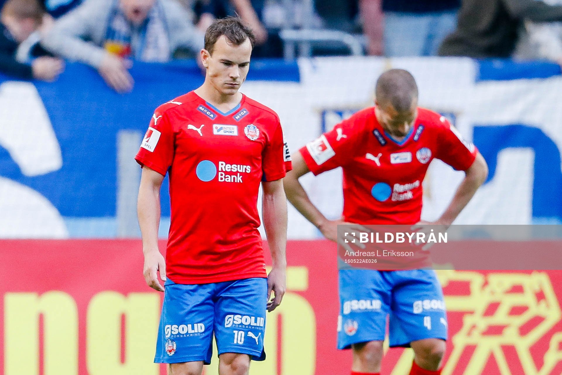 Helsingborgs Anton Wede och Christoffer Andersson deppar