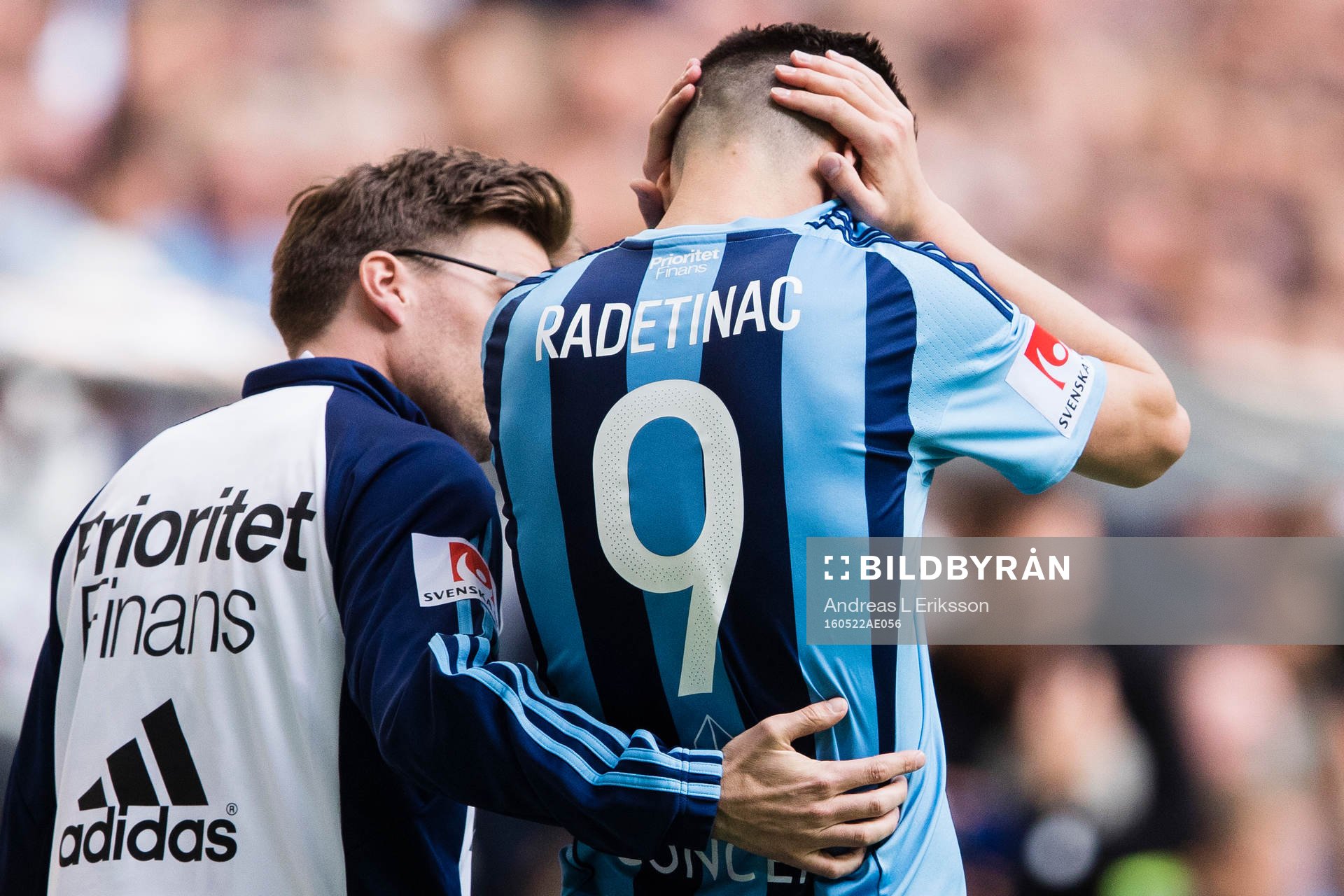 Djurgårdens Haris Radetinac kliver av med en skada