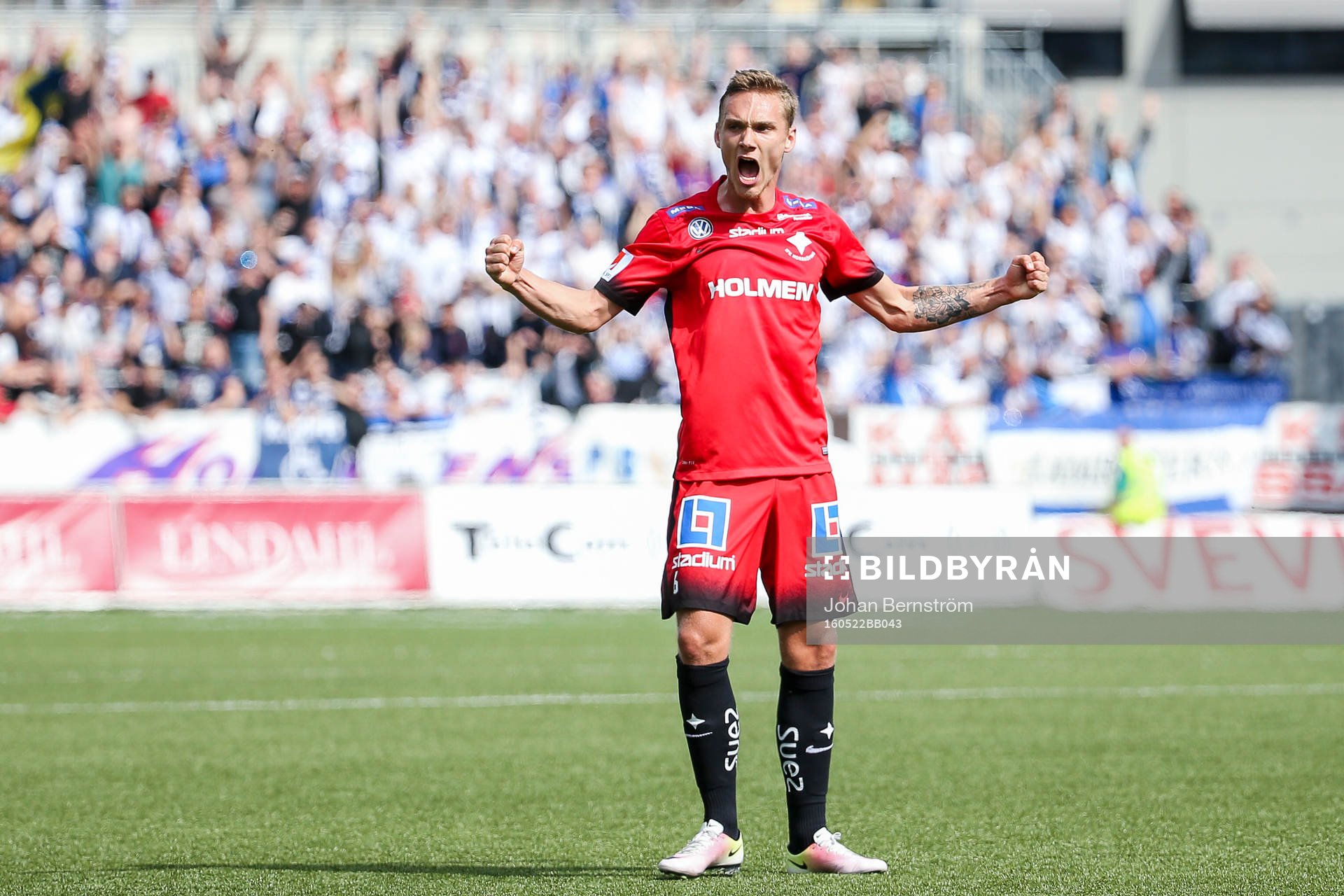 Norrköpings Linus Wahlqvist jublar