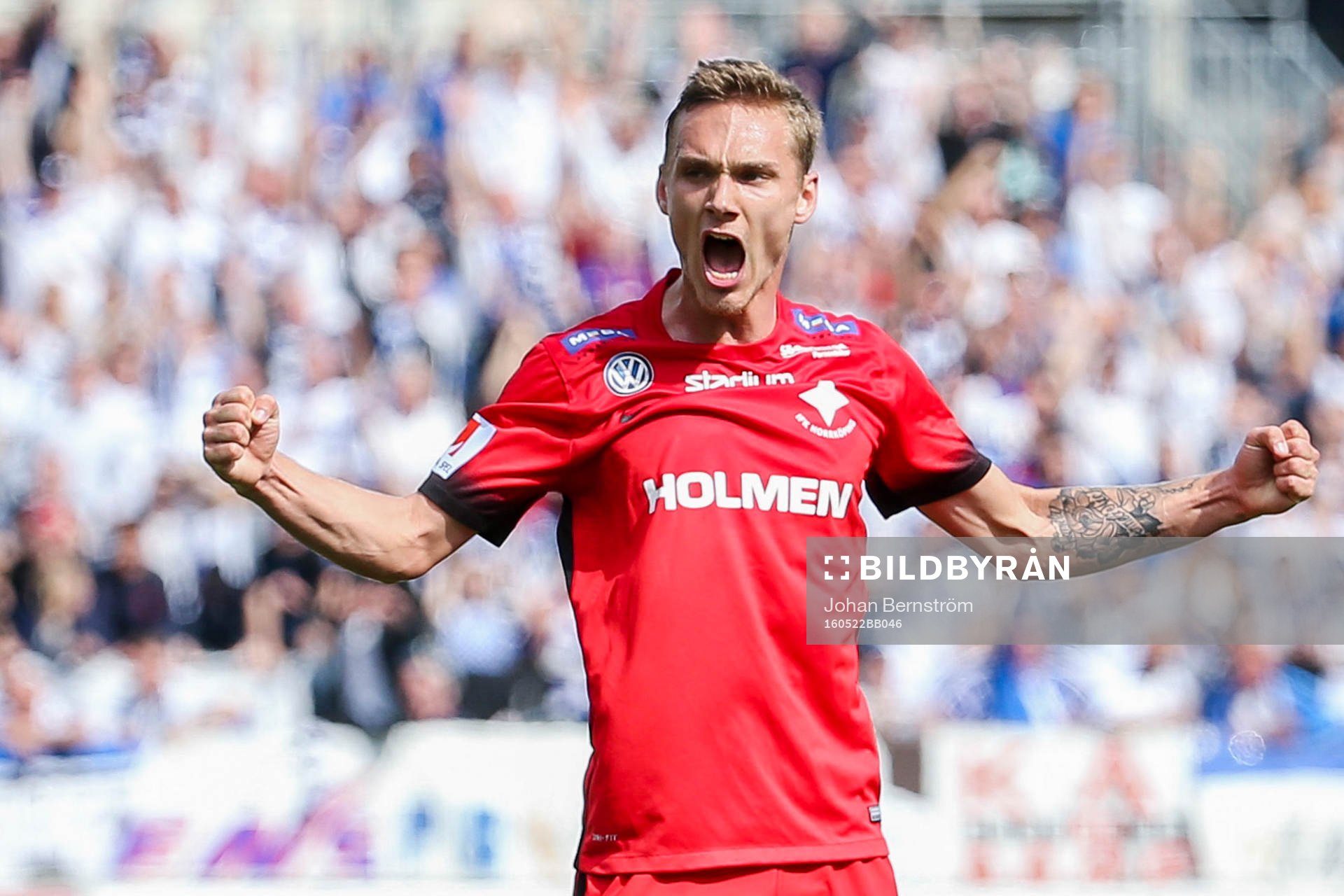 Norrköpings Linus Wahlqvist jublar