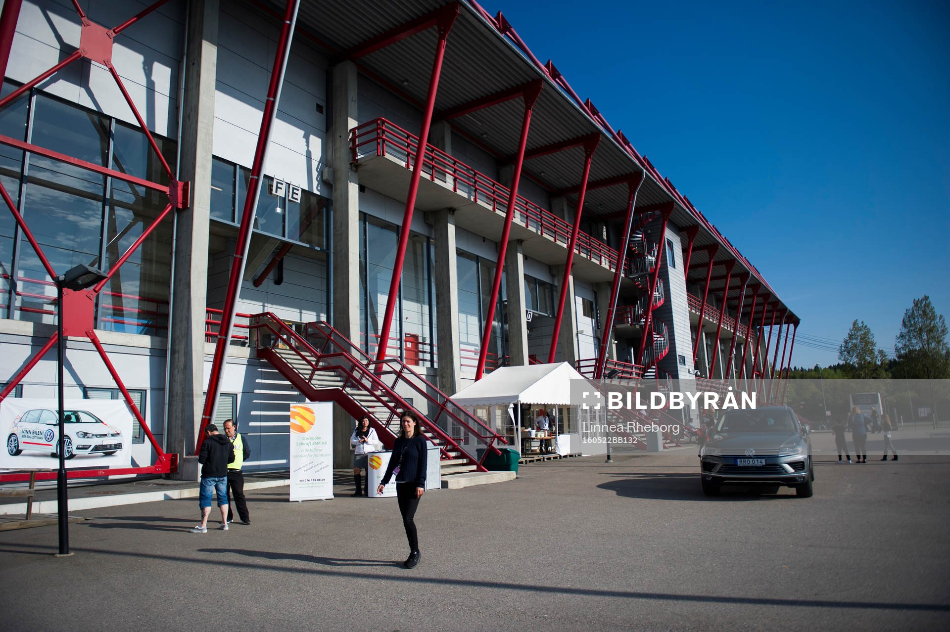 Exteriör av Södertälje Fotbollsarena