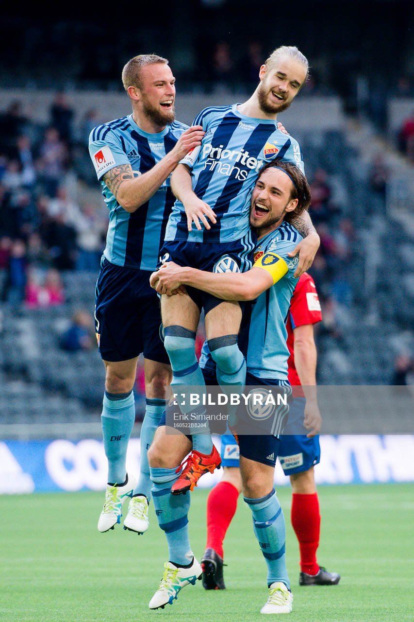 Djurgårdens Alexander Faltsetas , Daniel Berntsen och