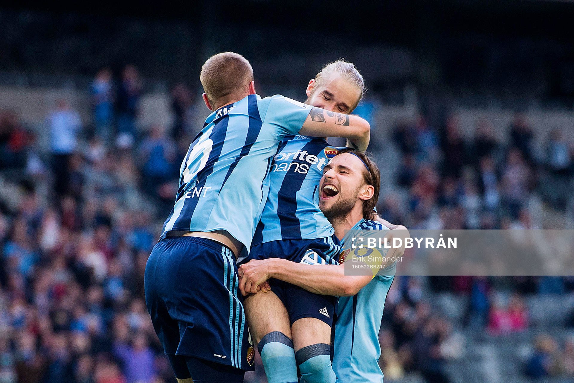 Djurgårdens Daniel Berntsen, Kevin Walker och Alexander