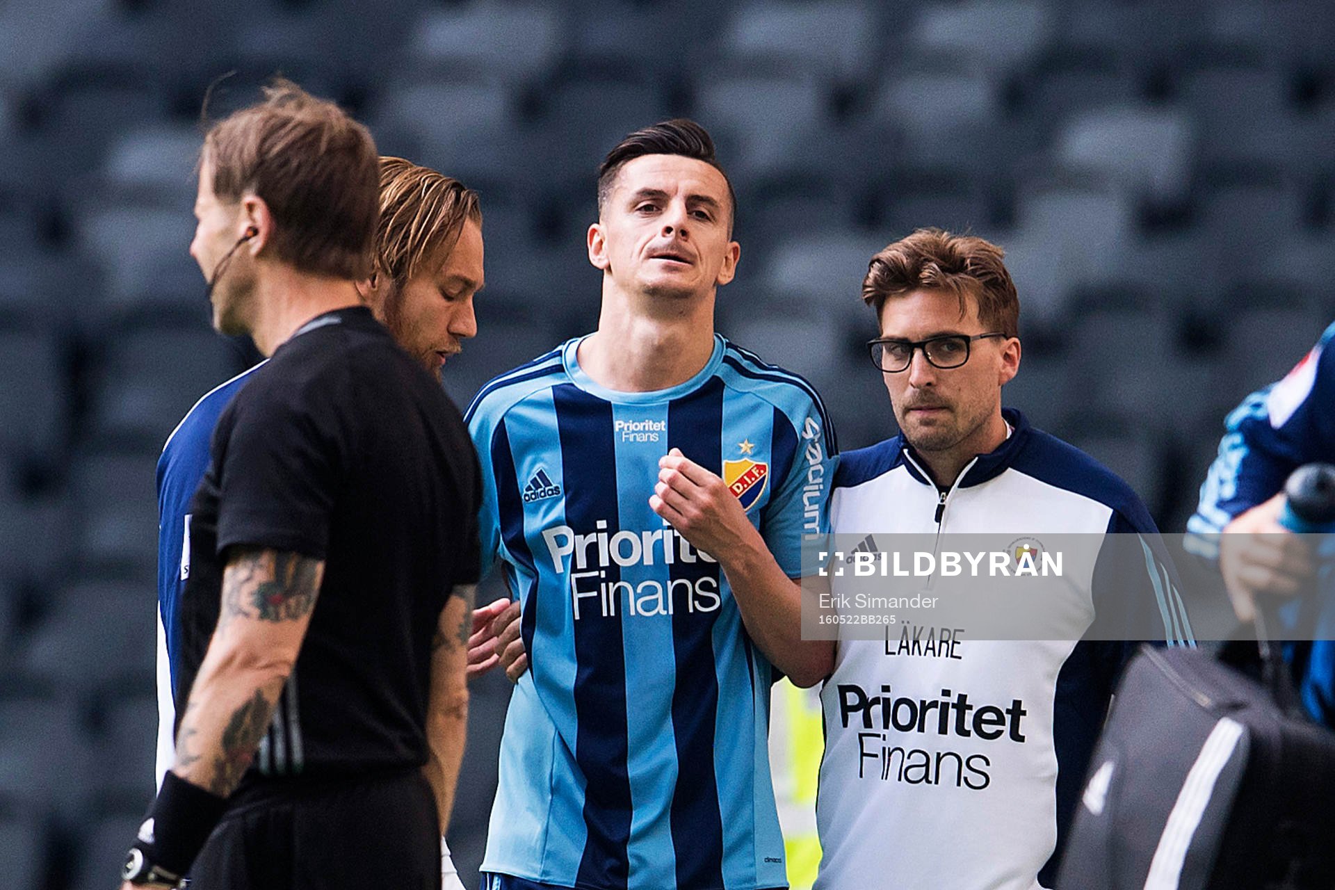 Djurgårdens Haris Radetinac kliver av skadad