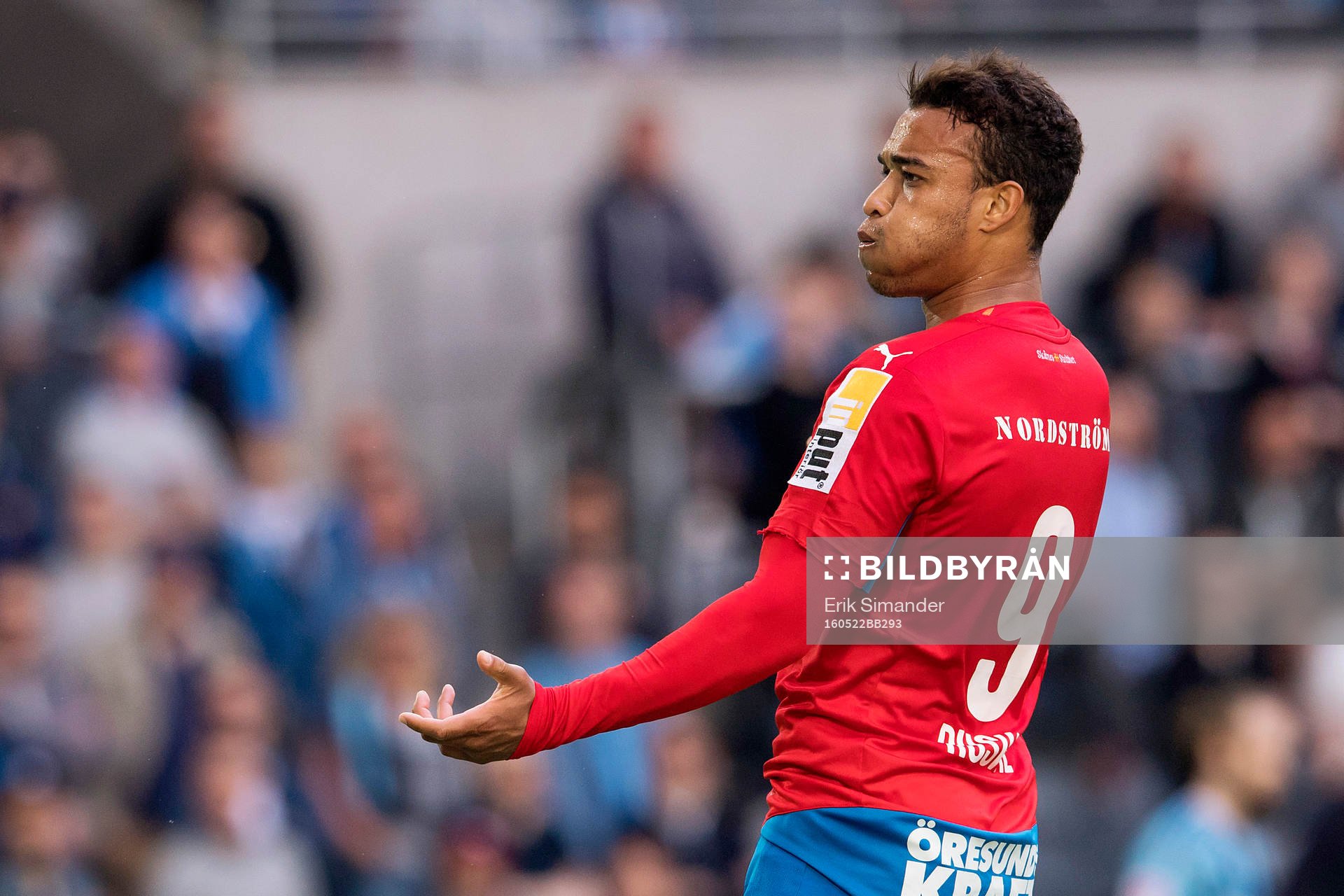 Helsingborgs Tyrell Rusike deppar