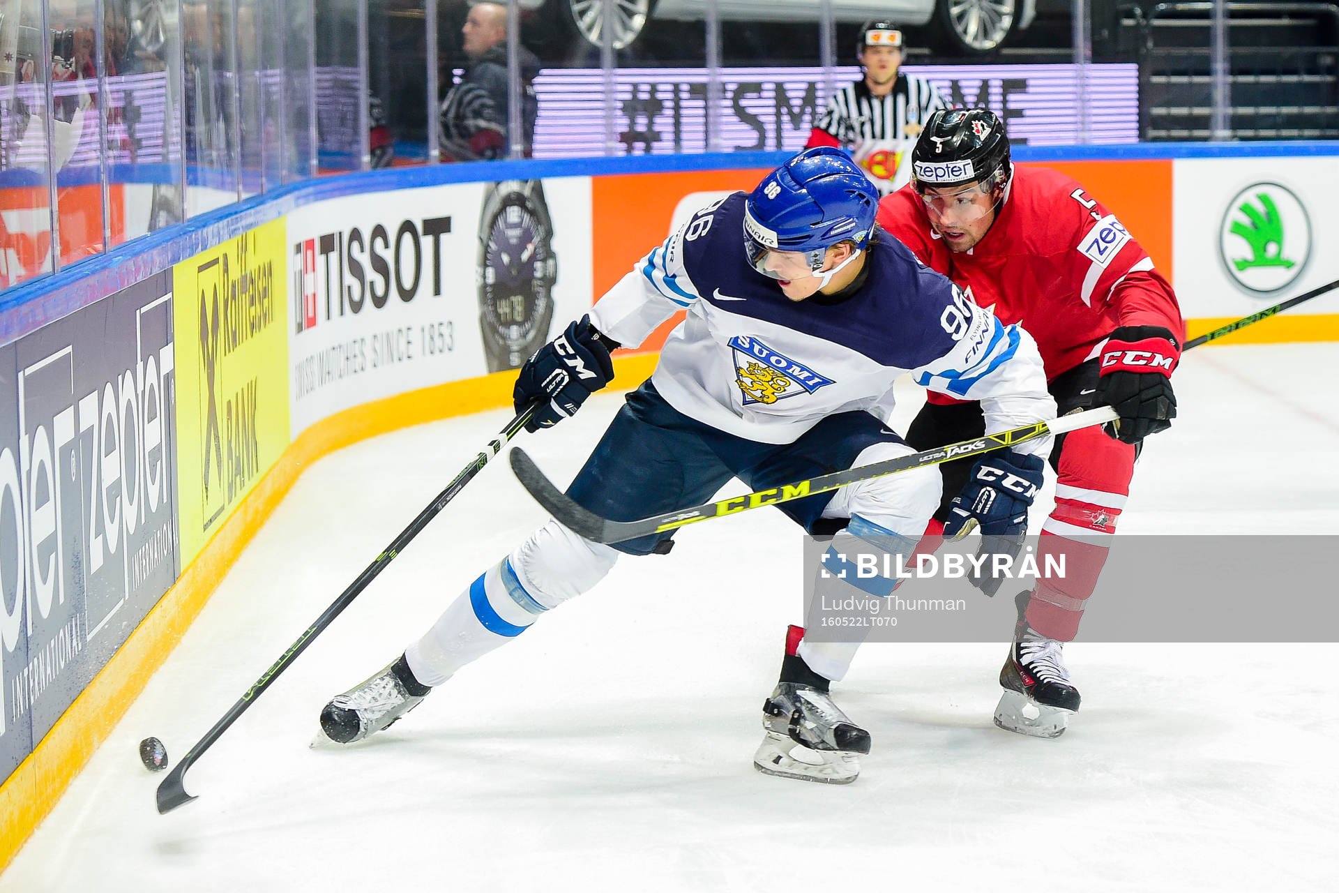 Finlands Mikko Rantanen och Kanadas Cody Ceci