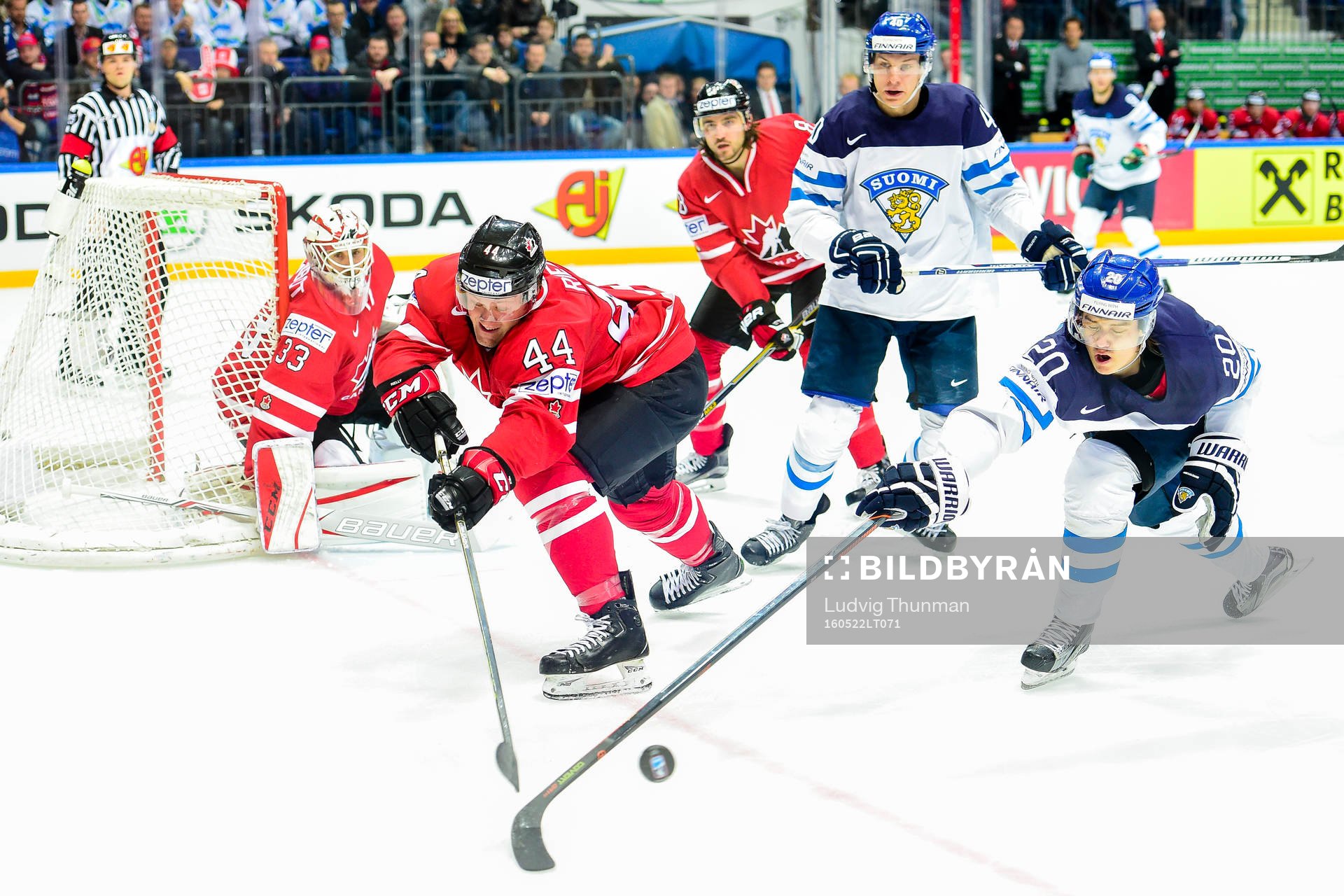 Kanadas Morgan Rielly och Finlands Sebastian Aho