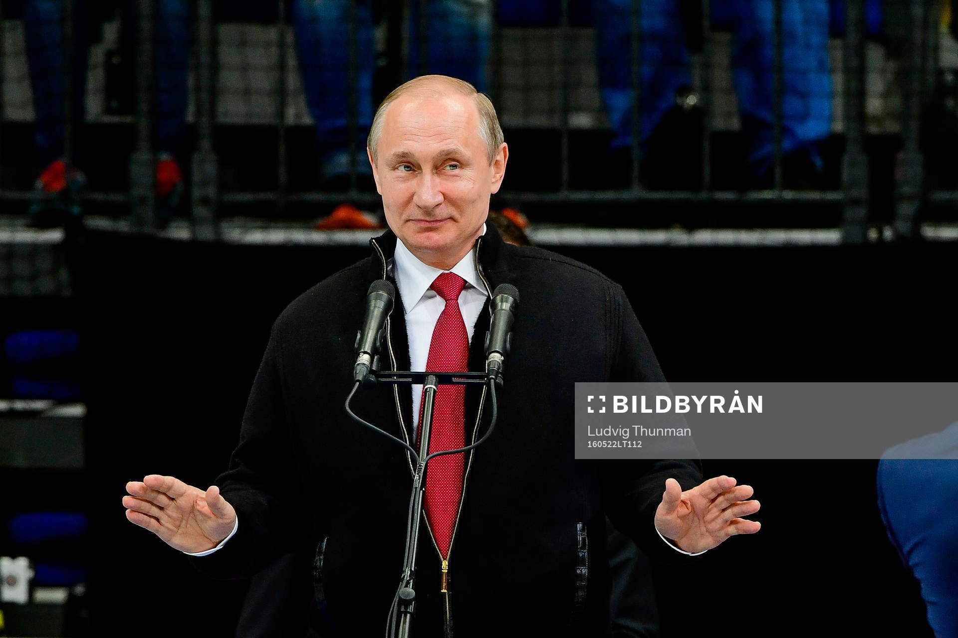 Rysslands President Vladimir Putin håller tal