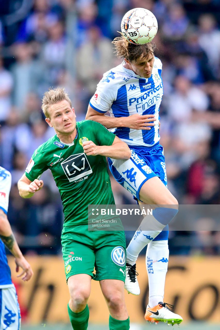 Hammarbys Erik Israelsson och IFK Göteborgs Thomas Rogne