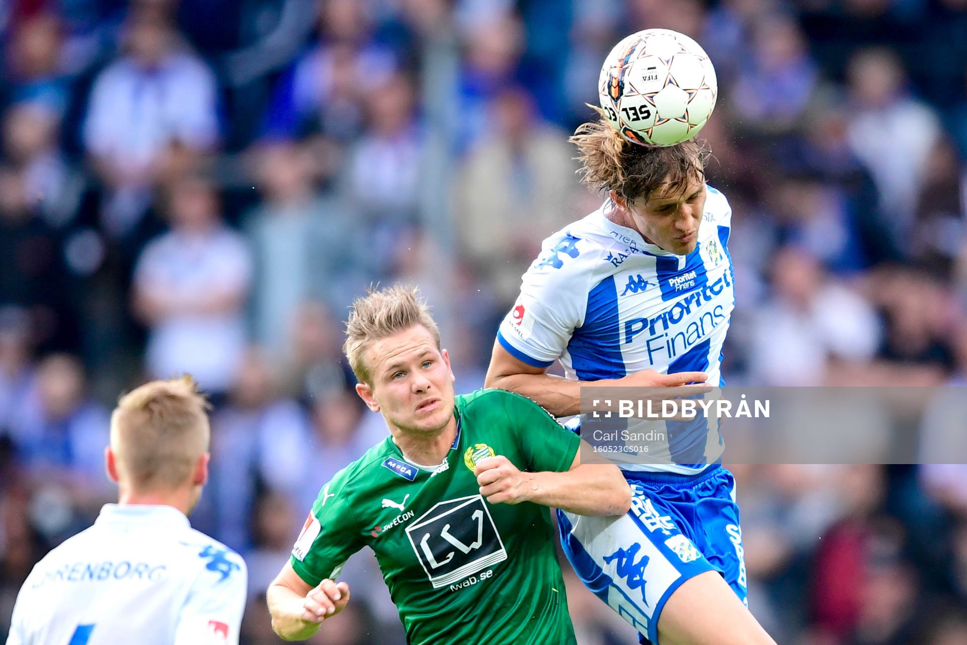Hammarbys Erik Israelsson och IFK Göteborgs Thomas Rogne