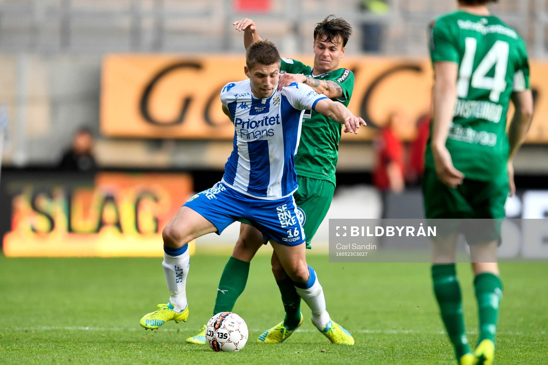IFK Göteborgs Mikael Boman och Hammarbys Melker Hallberg