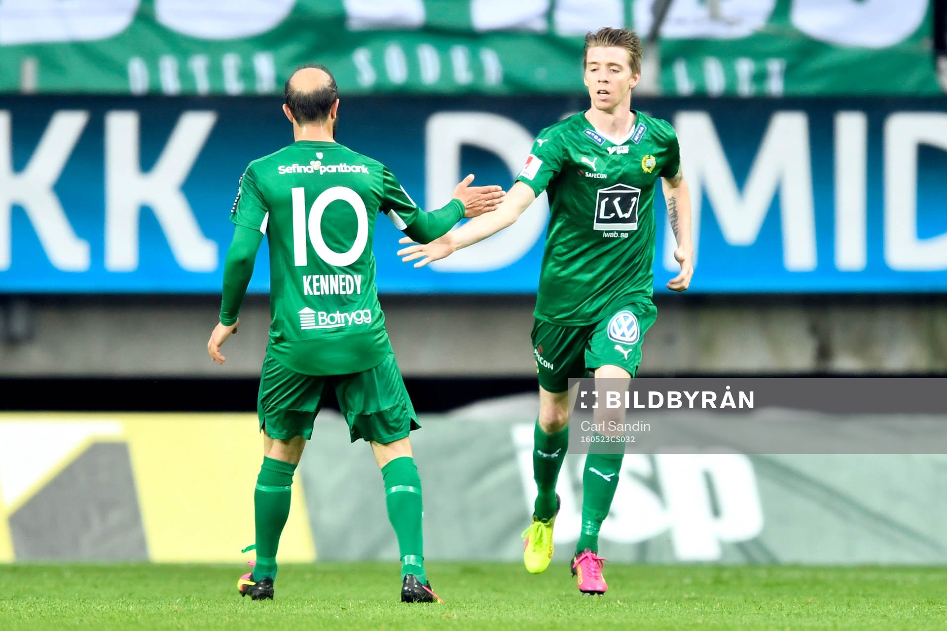 Hammarbys Kennedy Bakircioglu och Birkir Már Saevarsson