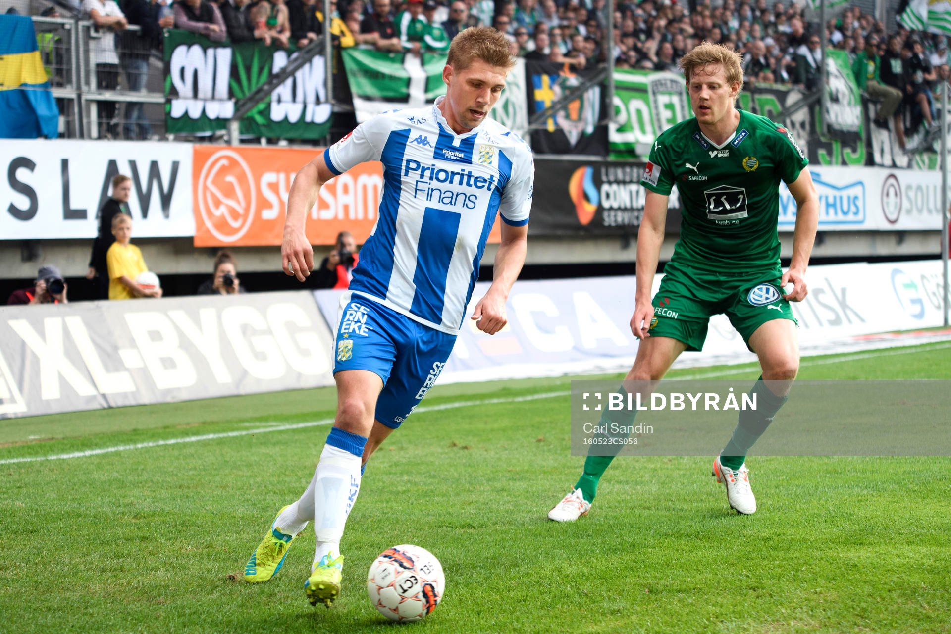 IFK Göteborgs Mikael Boman och Hammarbys Lars Saetra