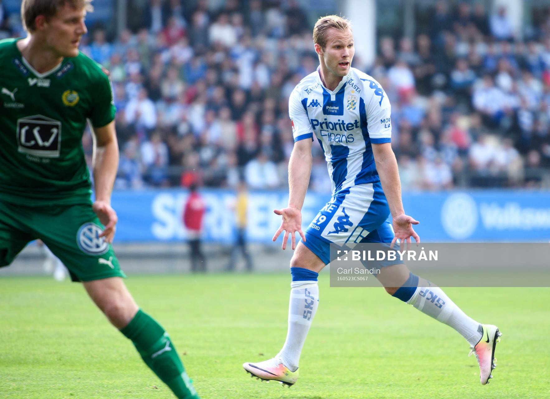 IFK Göteborgs Gustav Engvall gestikulerar