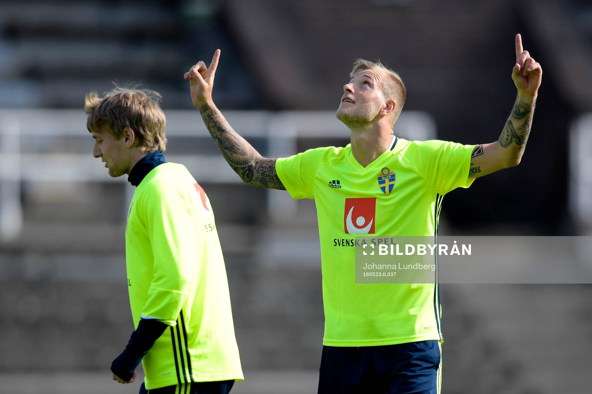 Sveriges Emil Forsberg och John Guidetti