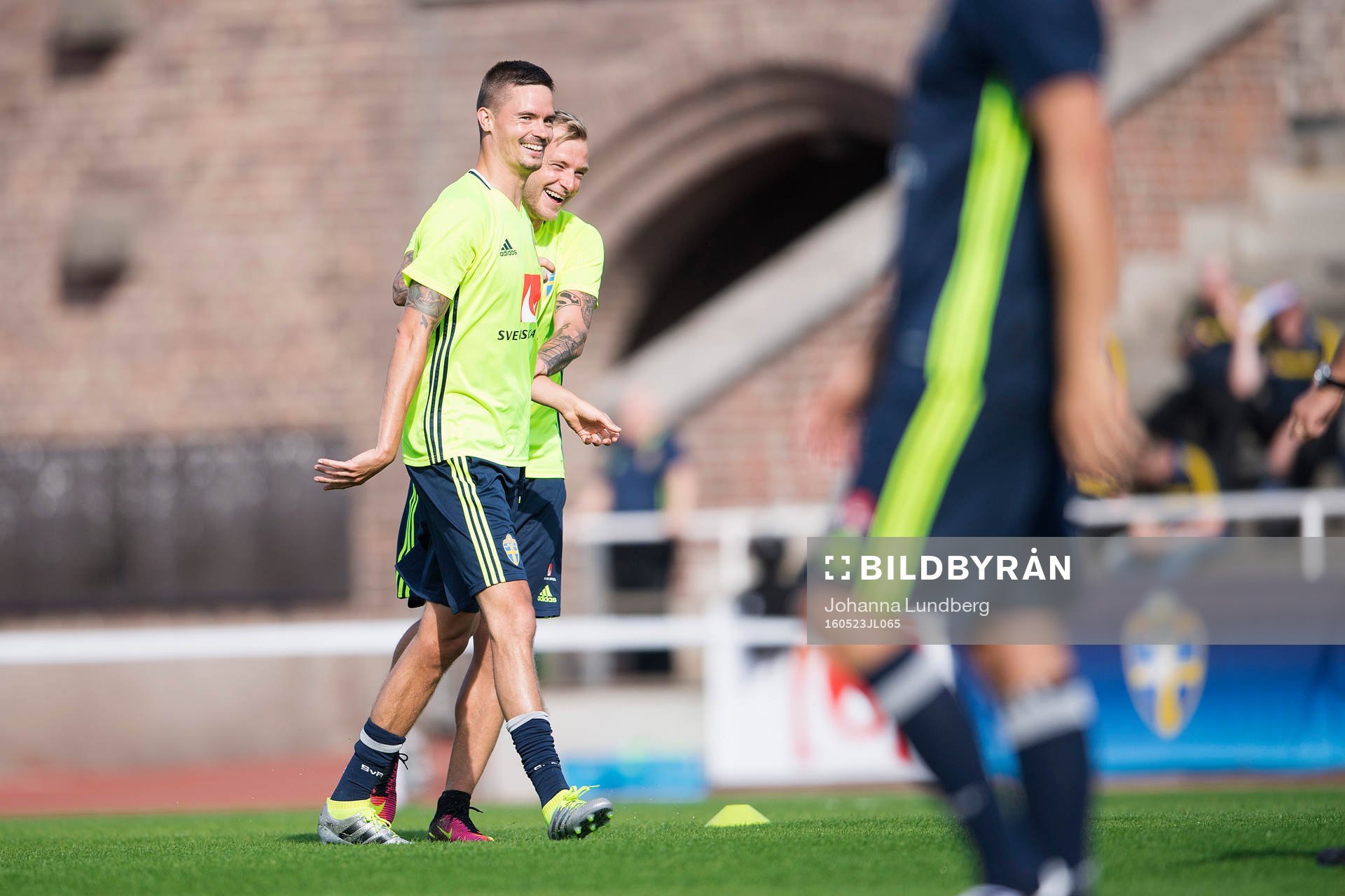Sveriges Mikael Lustig och John Guidetti