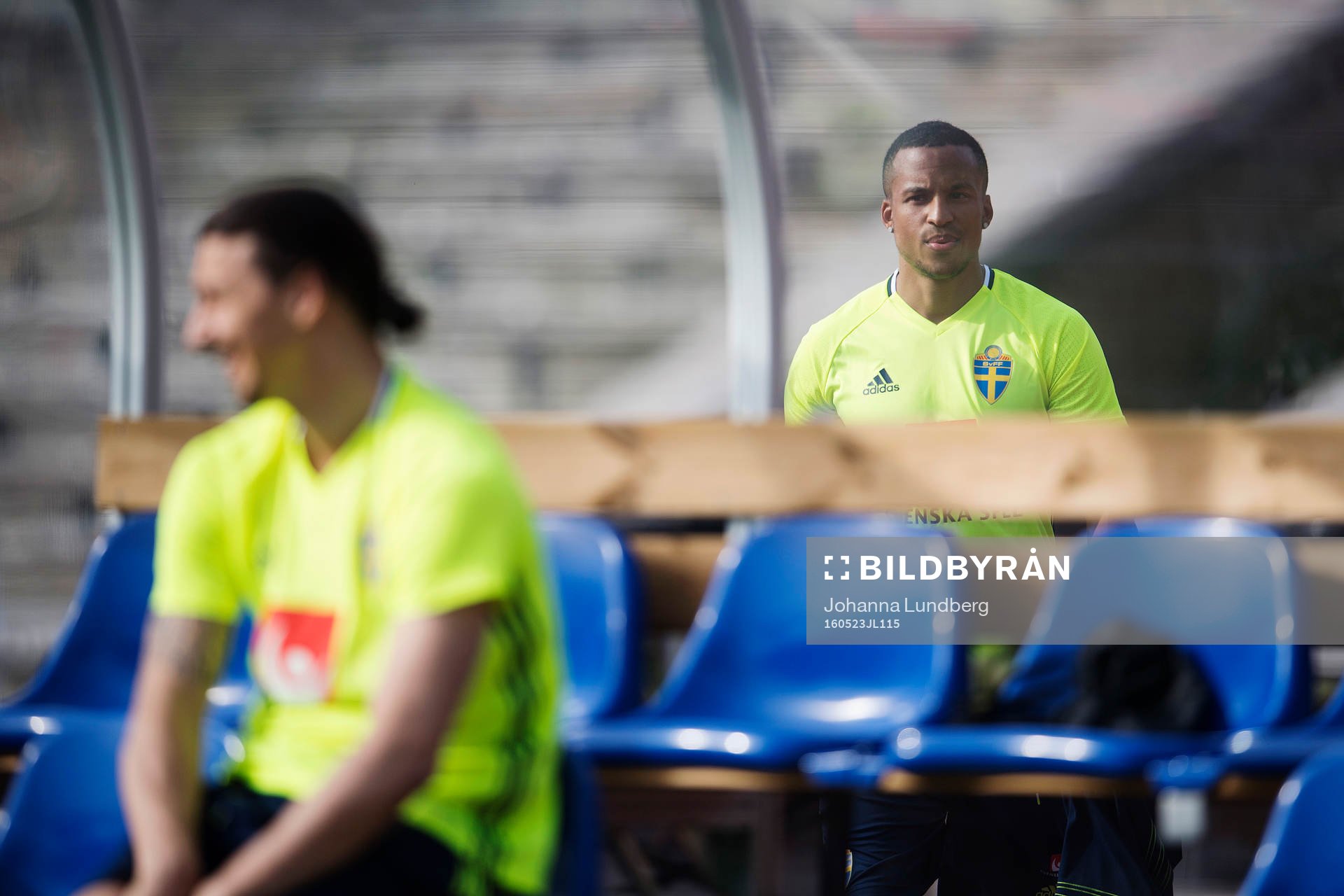 Sveriges Martin Olsson under Sveriges fotbollslandslags träning den 23 maj 2016 i Stockholm. 