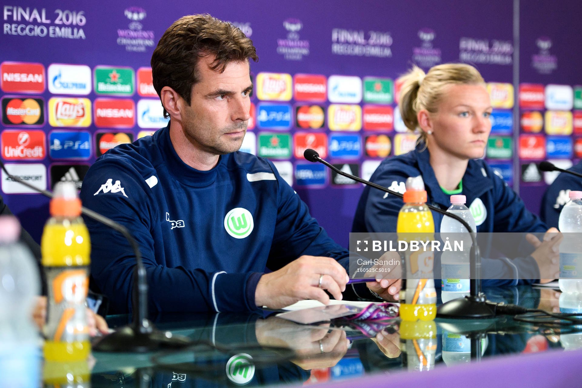 Wolfsburgs tränare Ralf Kellermann och Alexandra Popp