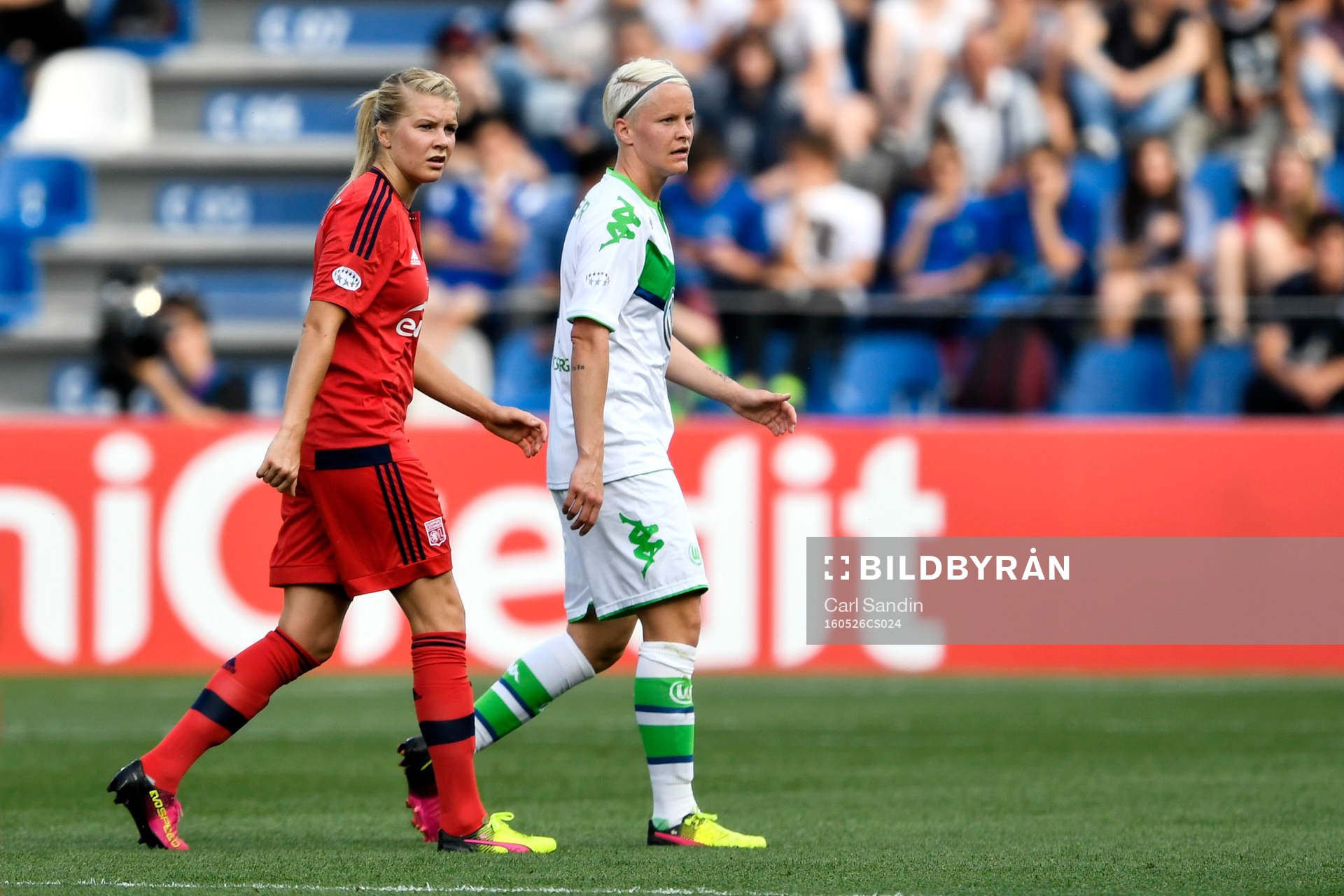 Lyons Ada Hegerberg och Wolfsburgs Nilla Fischer